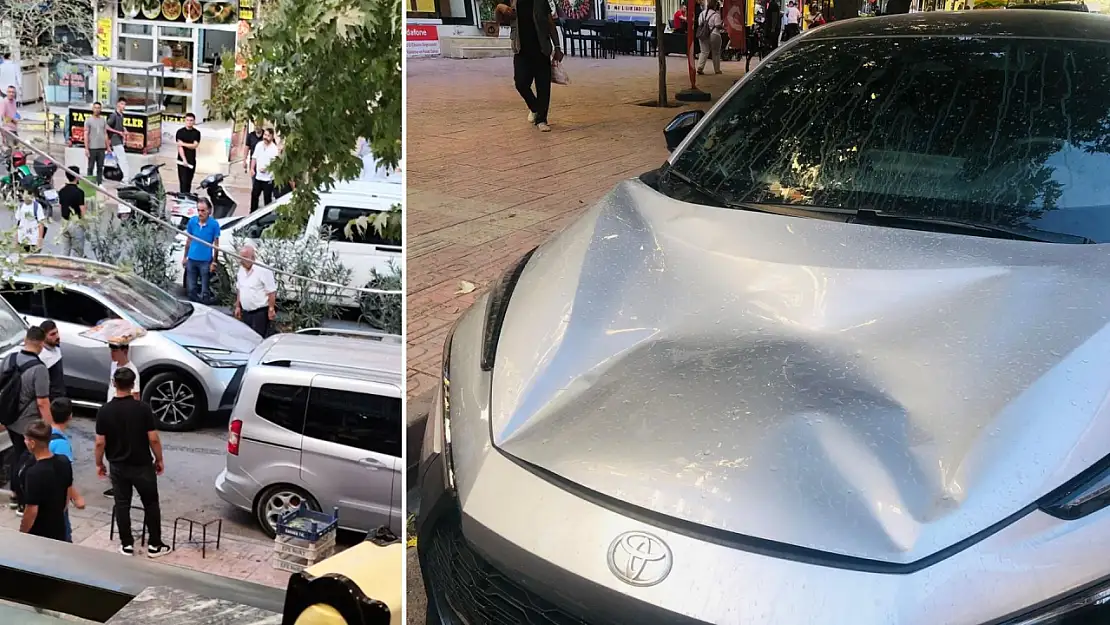 Siirt'te Apartmandan Atılan Su Bidonu Araçta Maddi Hasar Oluşturdu