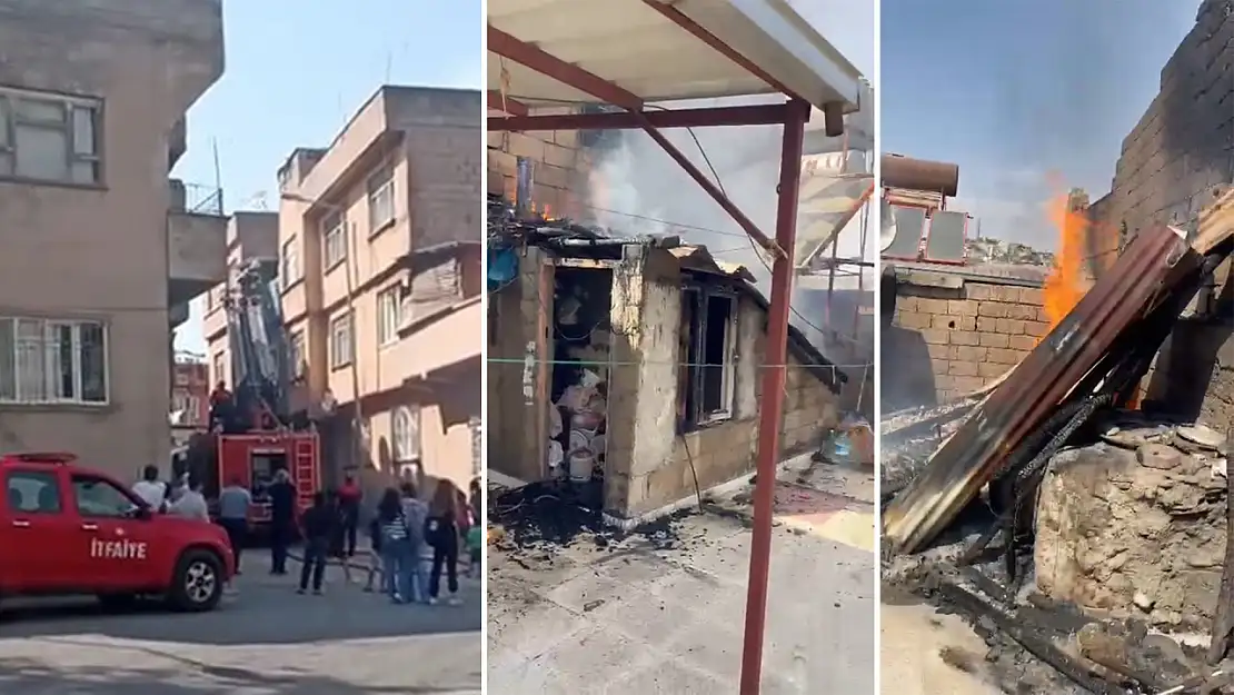 Siirt'te Bir Evin Çatısında Çıkan Yangın Korkuttu