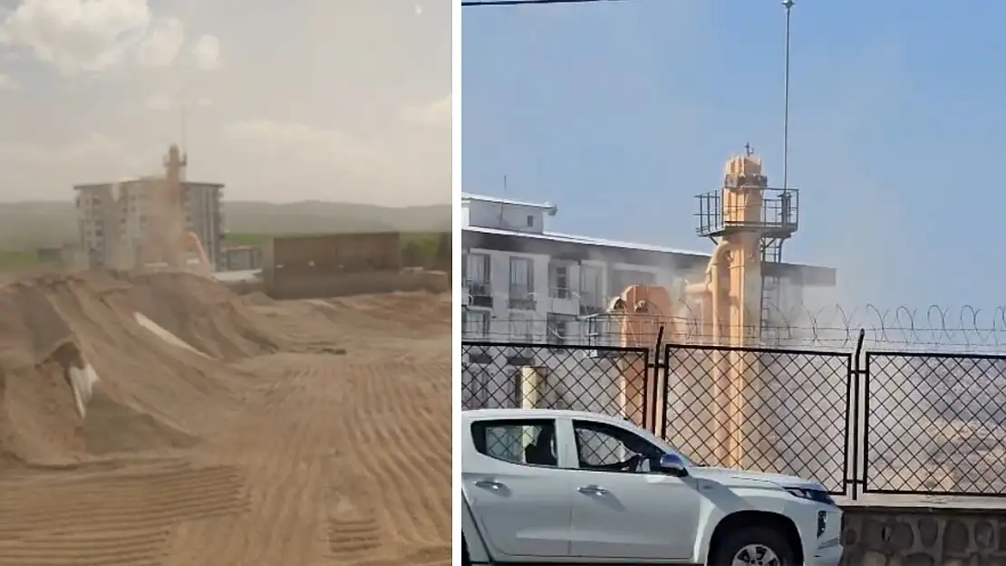 Siirt'te mucur şantiyesine tepki: ''Tozdan nefes alamıyoruz''