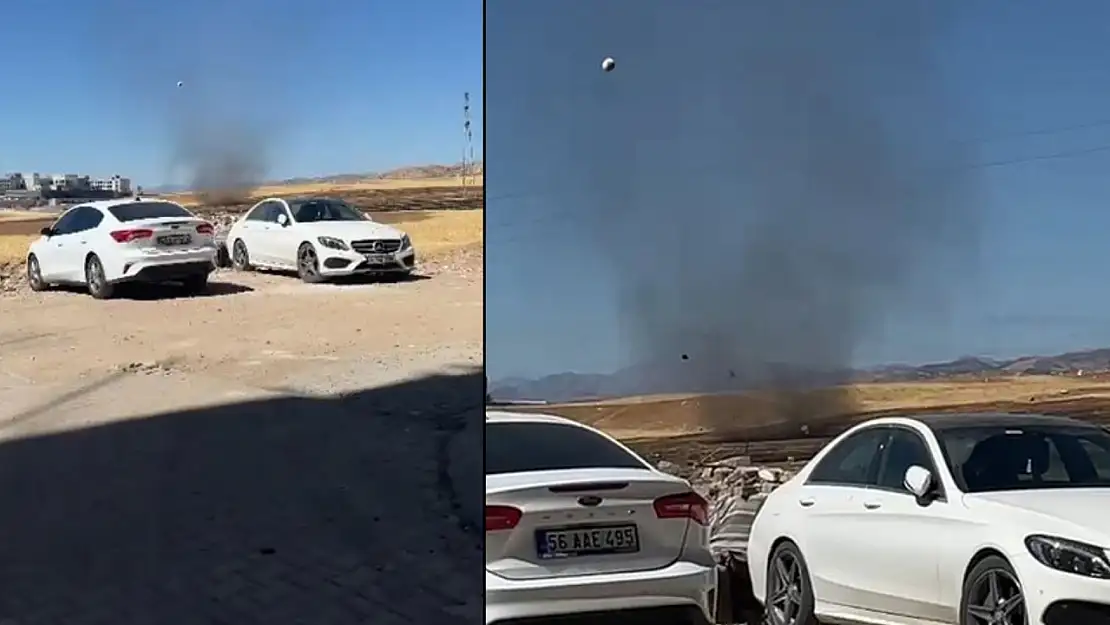 Siirt'te oluşan hortum cep telefonu kamerasına yansıdı!