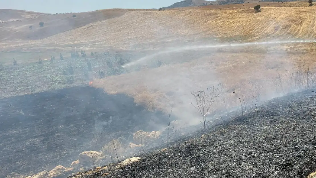 Siirt'te Örtü Yangını Büyümeden Söndürüldü!