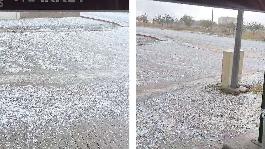 Siirt'te Sağanak Yerini Doluya Bıraktı! Veyselkarani Mahallesi Beyaza Büründü