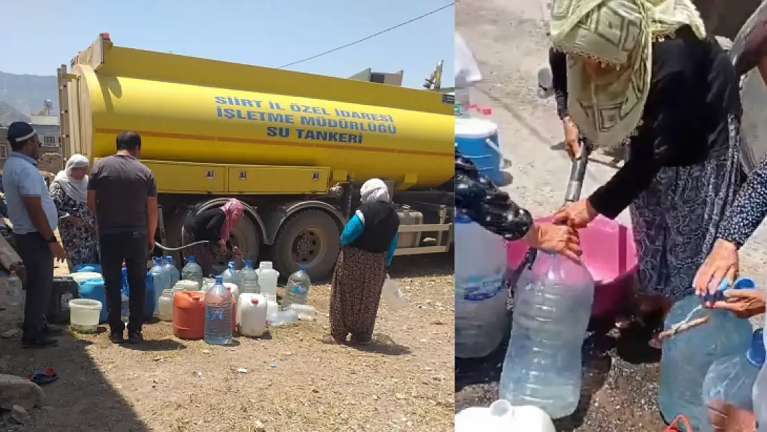 Siirtli köylüler tanker suyu ile hayatlarına devam ediyor!