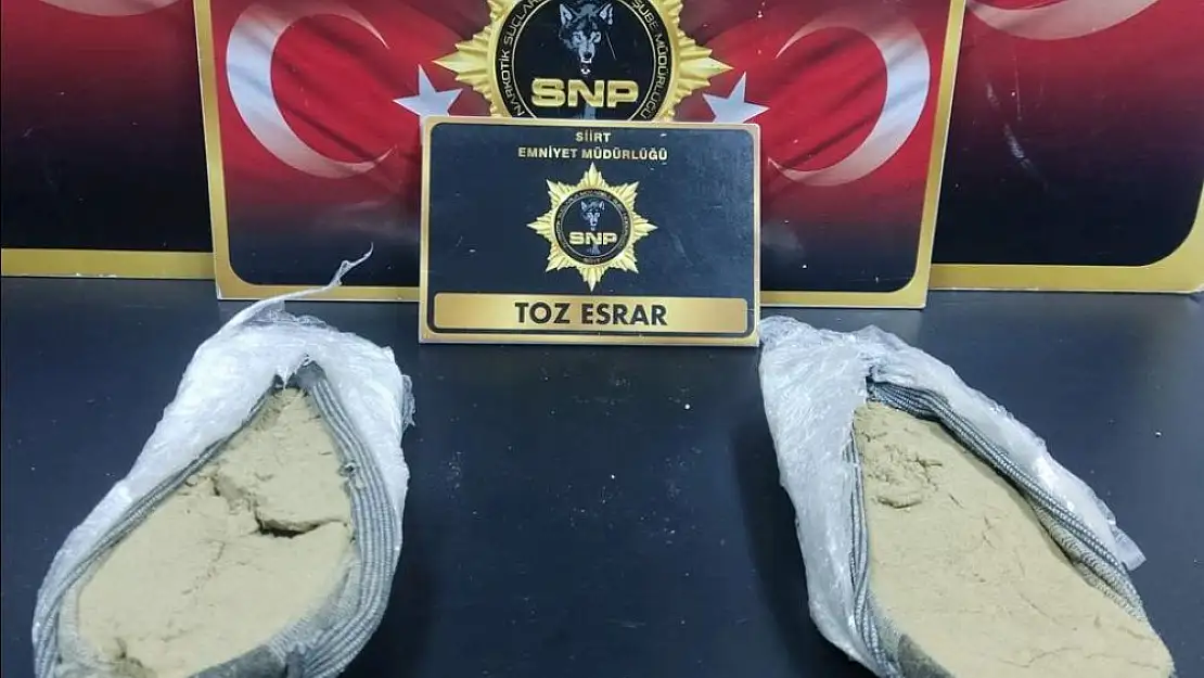 Siirt'te Ayakkabı Tabanına Gizlenmiş Toz Esrar Maddesi Ele Geçirildi