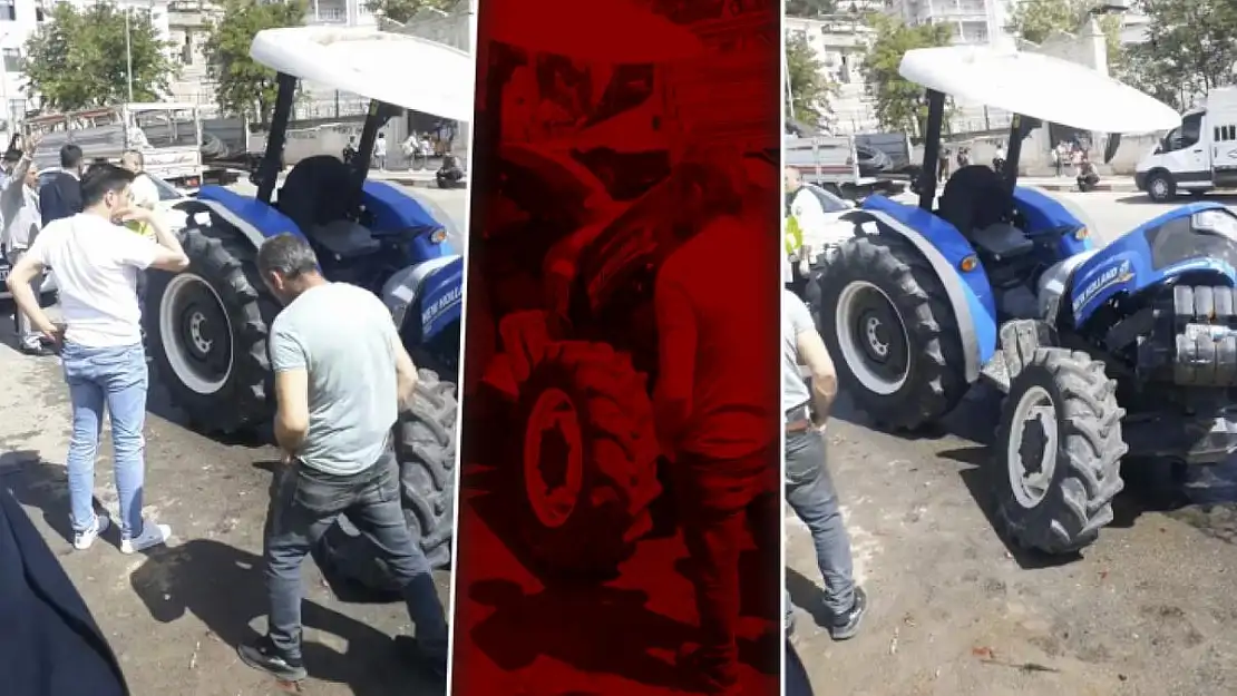 Trafik kazasında Traktör İkiye Bölündü