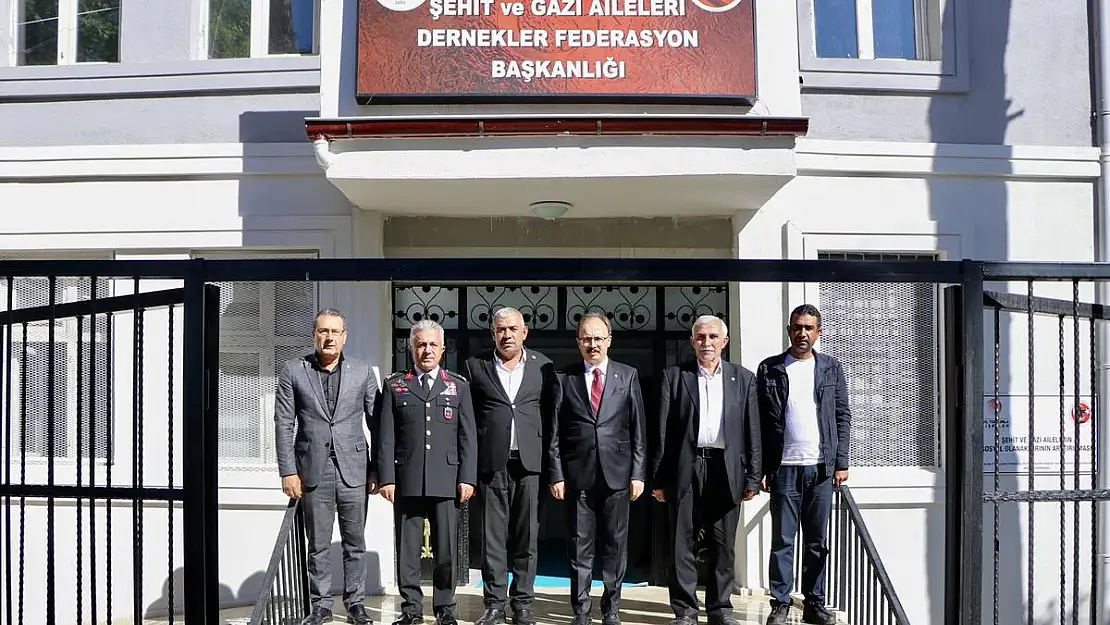 Vali Dr. Kızılkaya İle Jandarma  Komutanı Tuğgeneral Özmen'den Şehit ve Gazi Kuruluşlarına Ziyaret