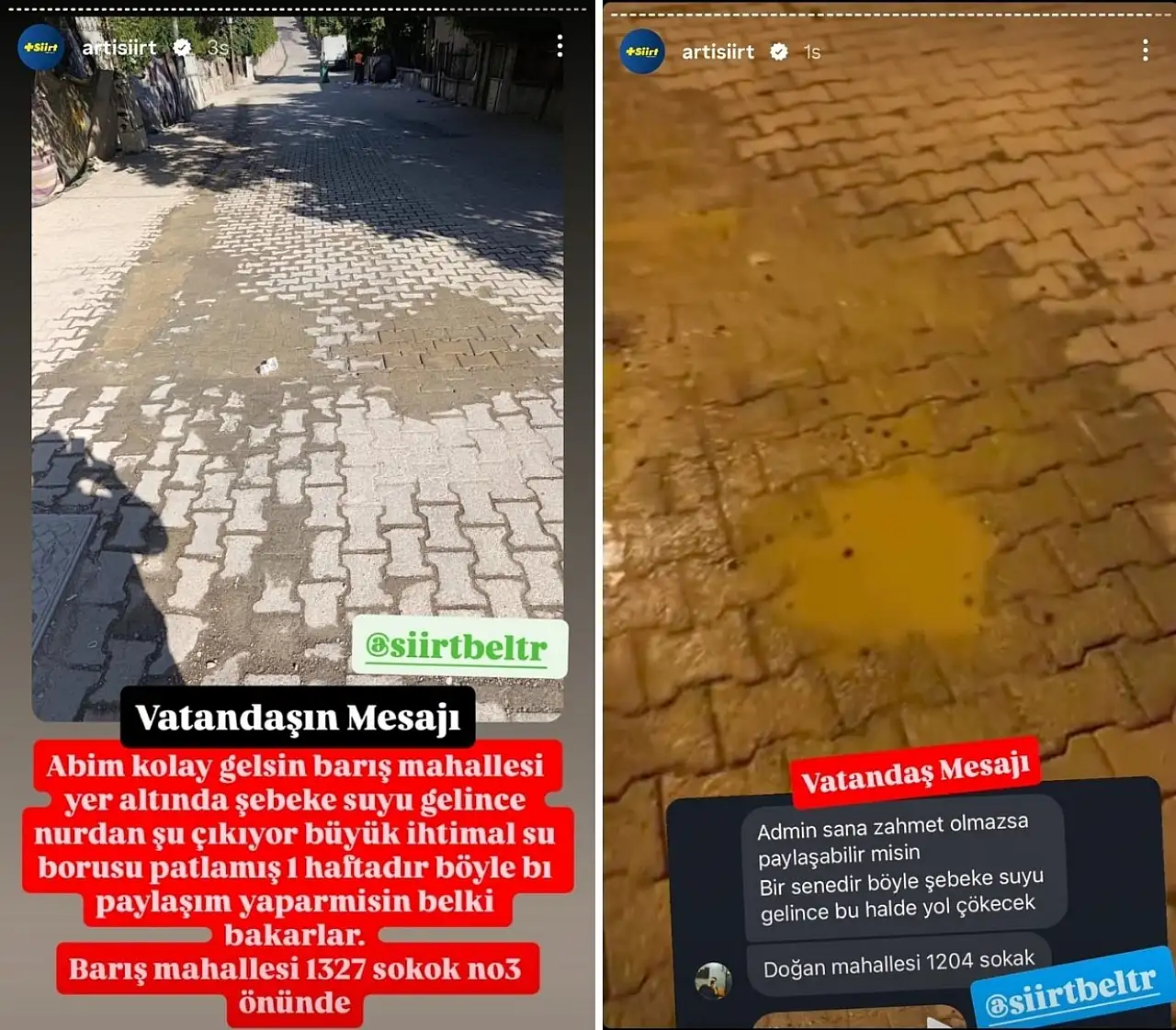 Vatandaşın Sesi Karşılık Buldu: Artı Siirt'in Gündeme Taşıdığı Sorunu Siirt Belediyesi Çözdü