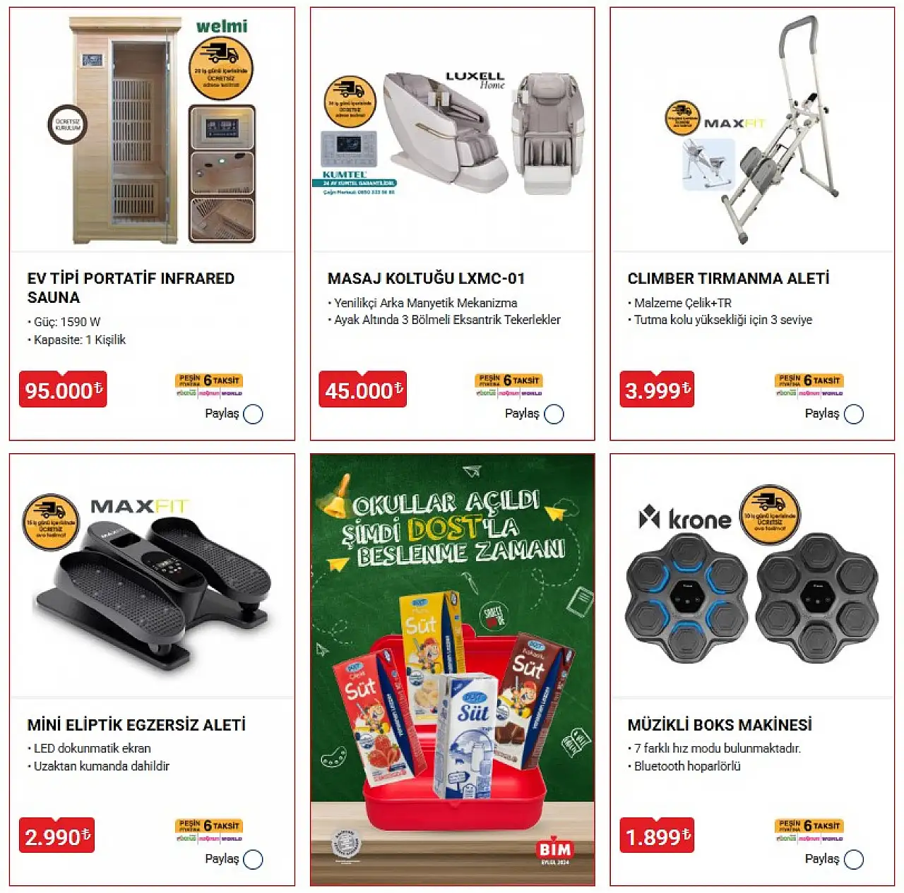 BİM Ev Tipi Sauna Satacak | BİM 22 Ekim Aktüel Ürünler Kataloğu: Masaj Koltuğu, Spor ve Egzersiz Aletleri Raflarda