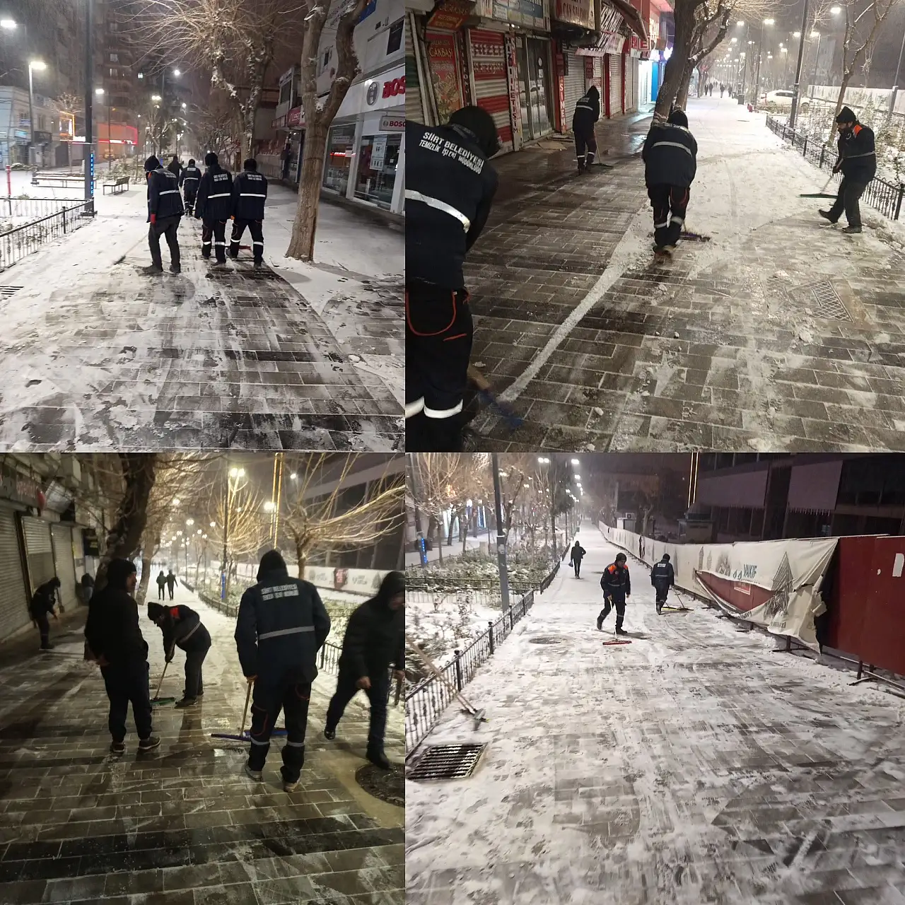 Siirt'te Kar Küreme ve Tuzlama Çalışmaları Sürüyor