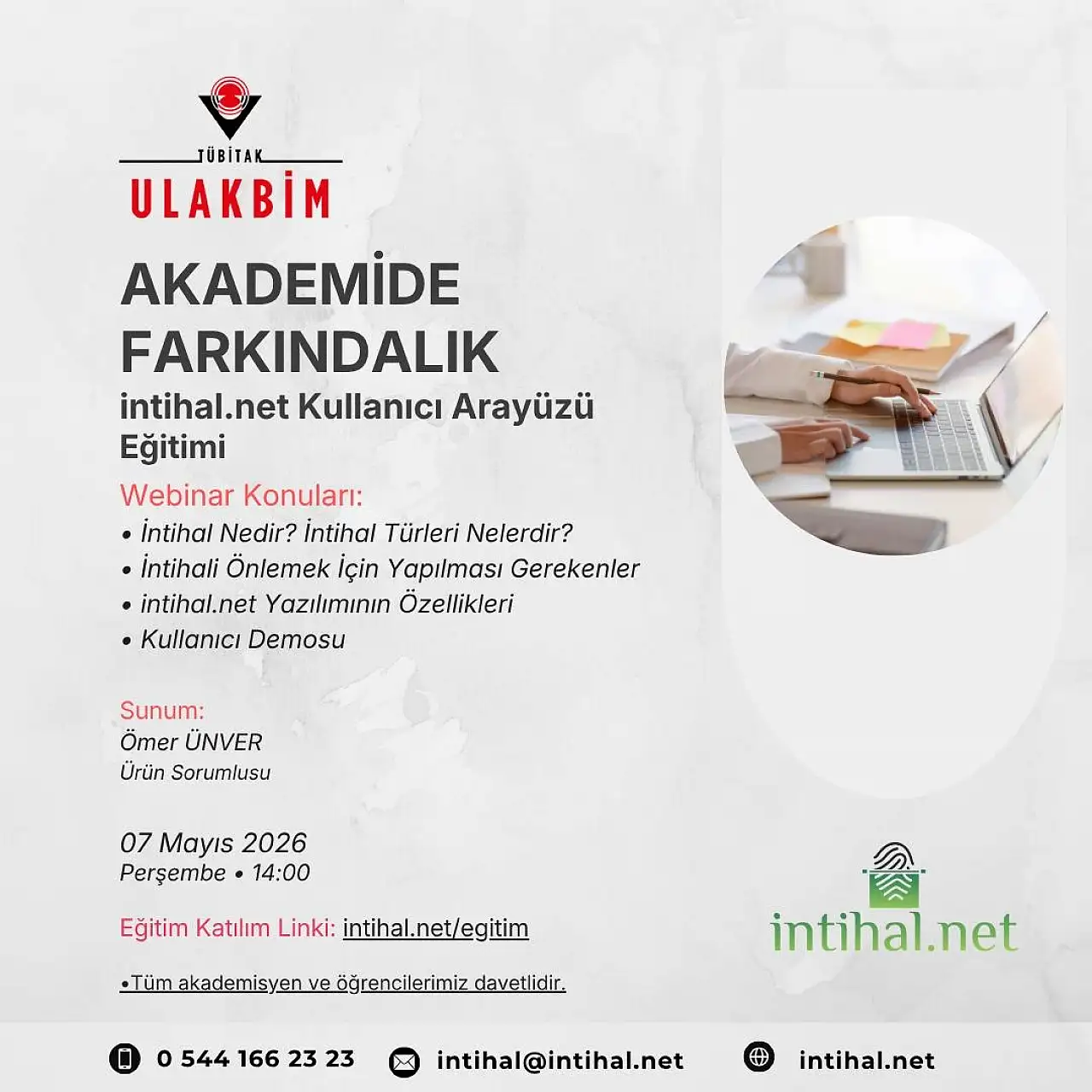 Siirt Üniversitesi'nde Akademik Dürüstlük Eğitimi: intihal.net Platformu Tanıtılacak