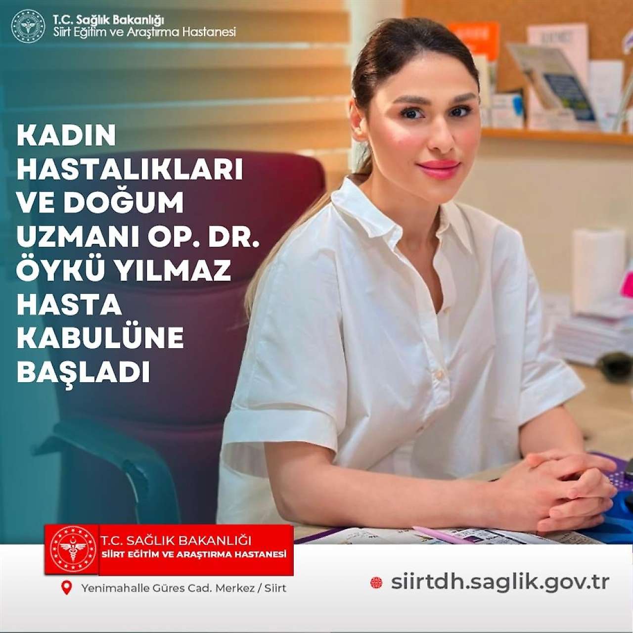 Siirt Eğitim ve Araştırma Hastanesi'ne 2 Yeni Kadın Doğum Uzmanı Göreve Başladı