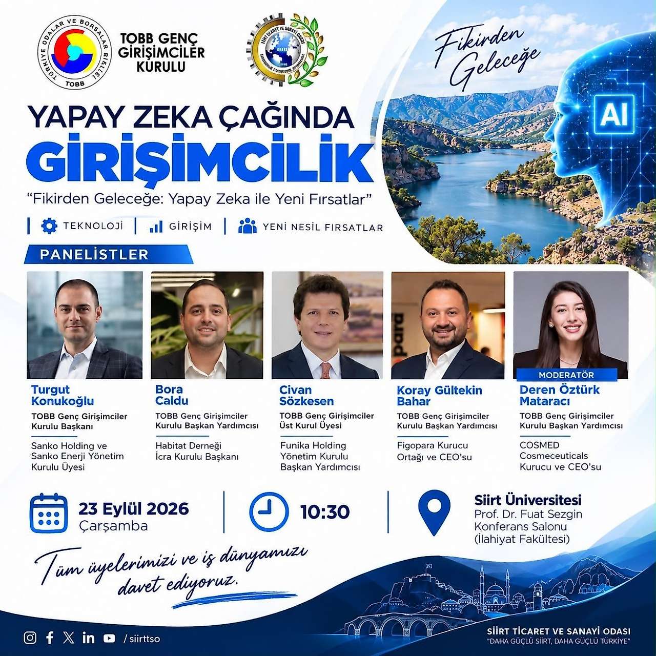 Sanko, Figopara ve Habitat Siirt'te Buluşuyor: Yapay Zekâ Çağında Girişimcilik Paneli