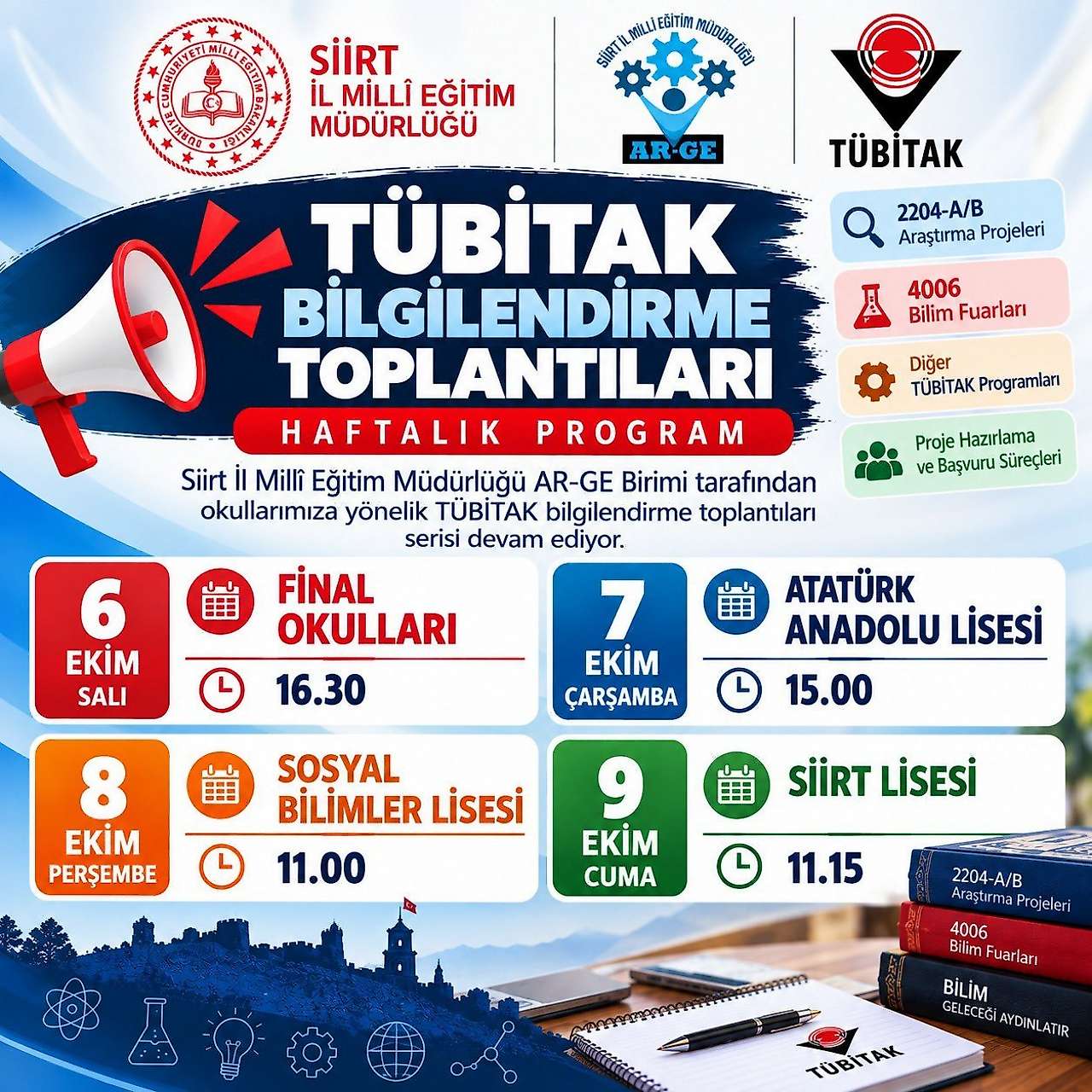 Siirt'te Okullarda Proje Kültürünü Yaygınlaştıracak TÜBİTAK Programı Başladı