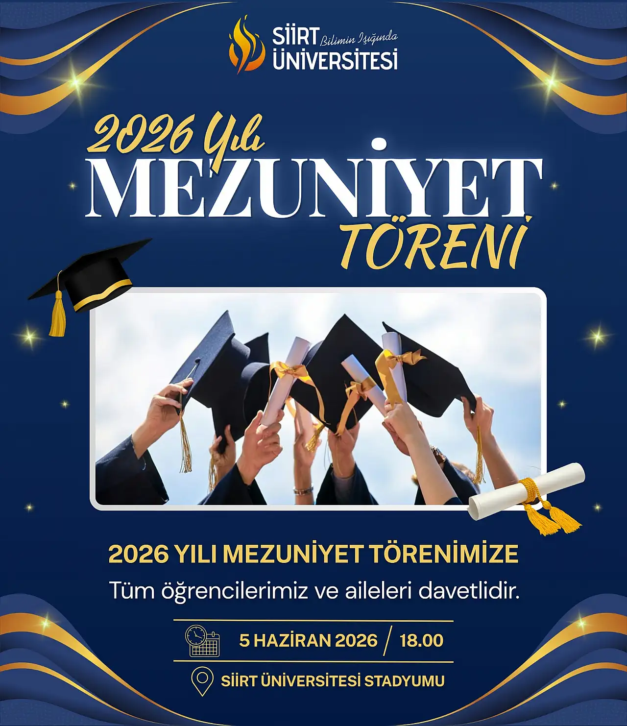 Siirt Üniversitesi'nde Mezuniyet Heyecanı: Tören Tarihi Belli Oldu