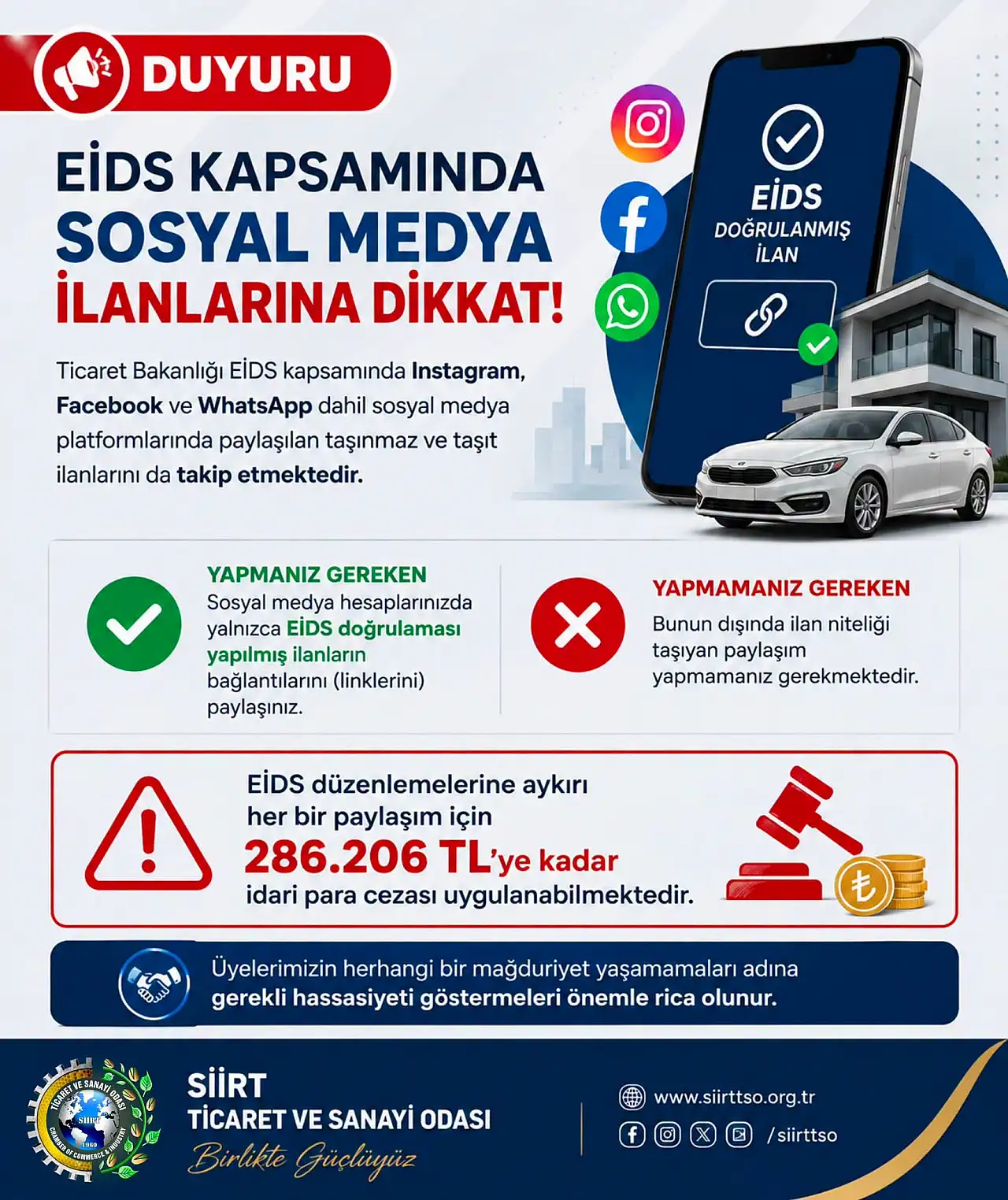 Siirt'te Sosyal Medyadan İlan Verenler Dikkat! 286 Bin TL Ceza Riski