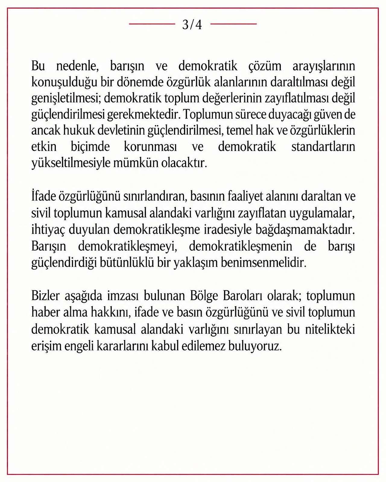 Siirt Barosu ve 14 Bölge Barosundan Ortak Erişim Engeli Açıklaması: 'Anayasa'ya Aykırı'