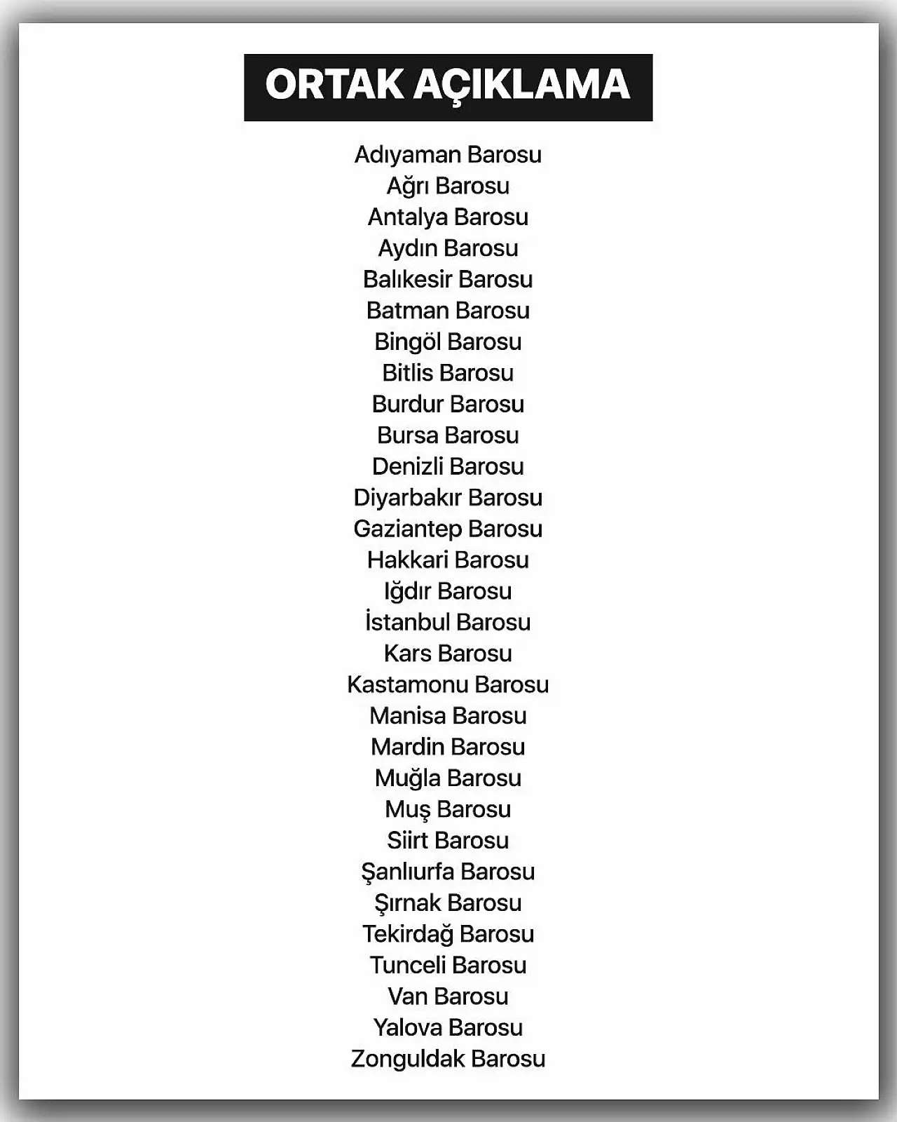 Selahattin Demirtaş için Siirt Barosu 29 Baroyla Ortak Açıklamaya İmza Attı!