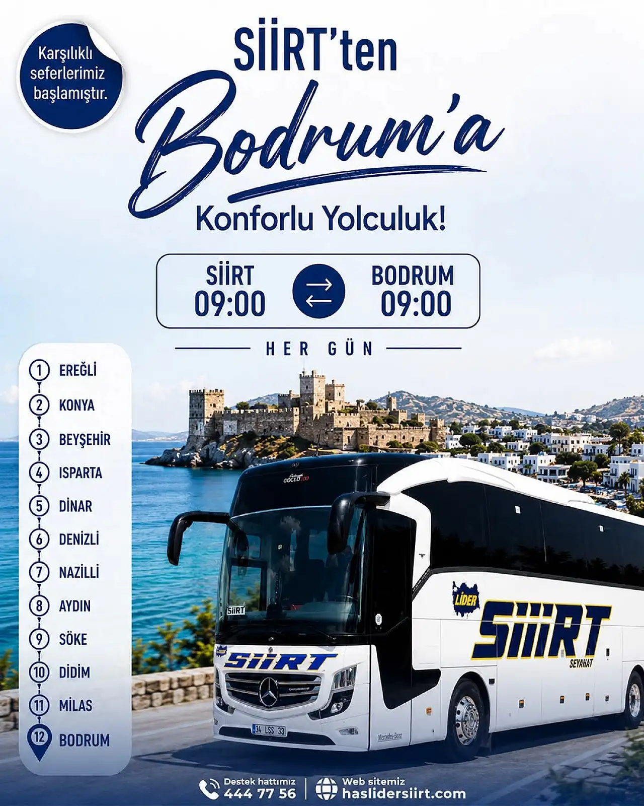 Has Lider Siirt Seyahat'ten Yeni Sefer Müjdesi! 3 Yeni Hat Hizmete Açıldı