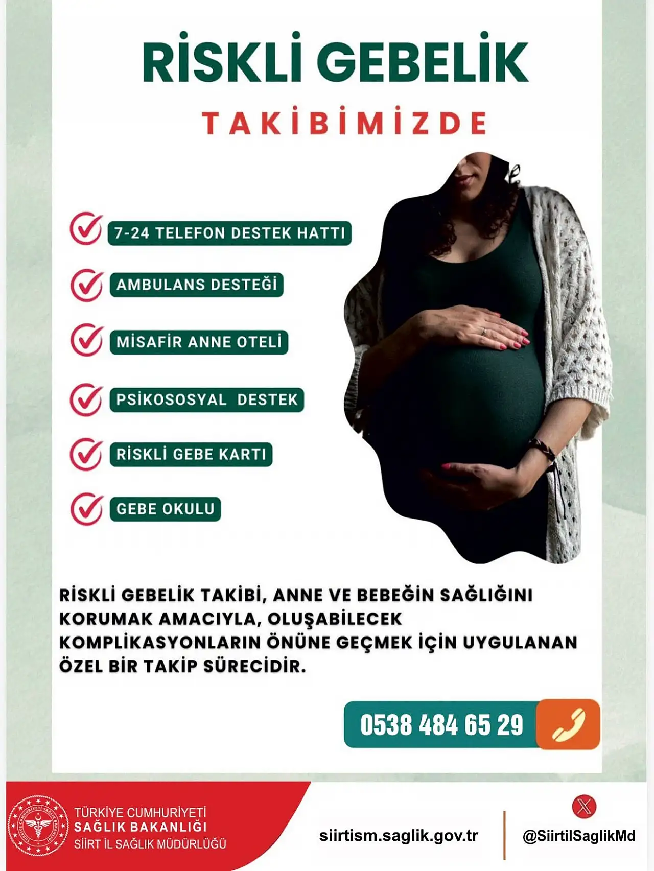 Siirt'te 'Riskli Gebelik Danışma Hattı' Hizmete Açıldı
