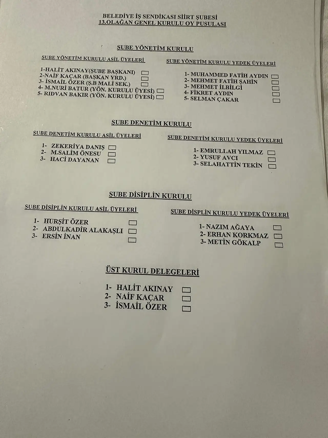 Belediye-İş Sendikası Siirt Şubesi'nin 13. Olağan Genel Kurulu gerçekleştirildi