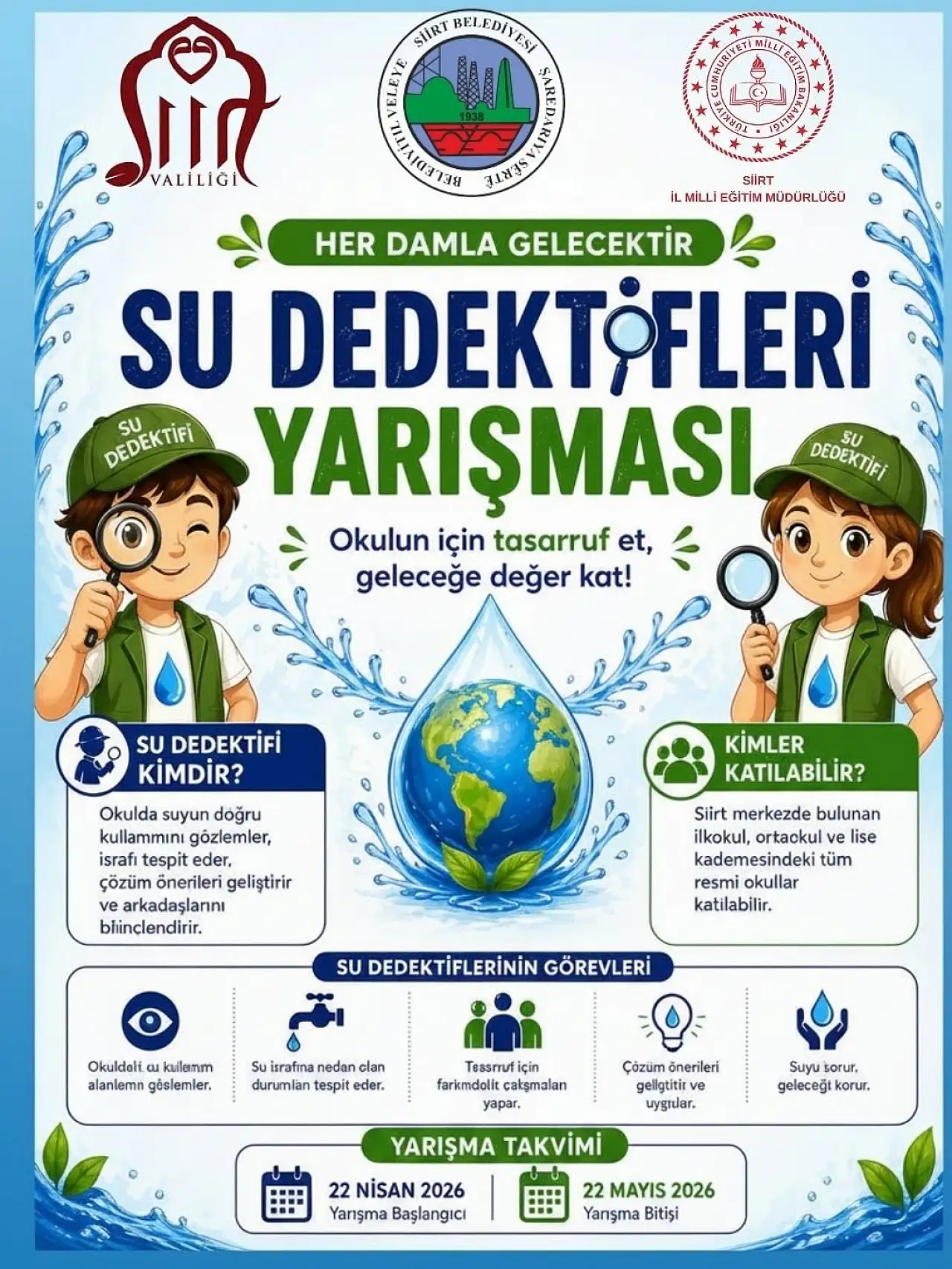 Siirt Su Dedektifleri Yarışması Afişi