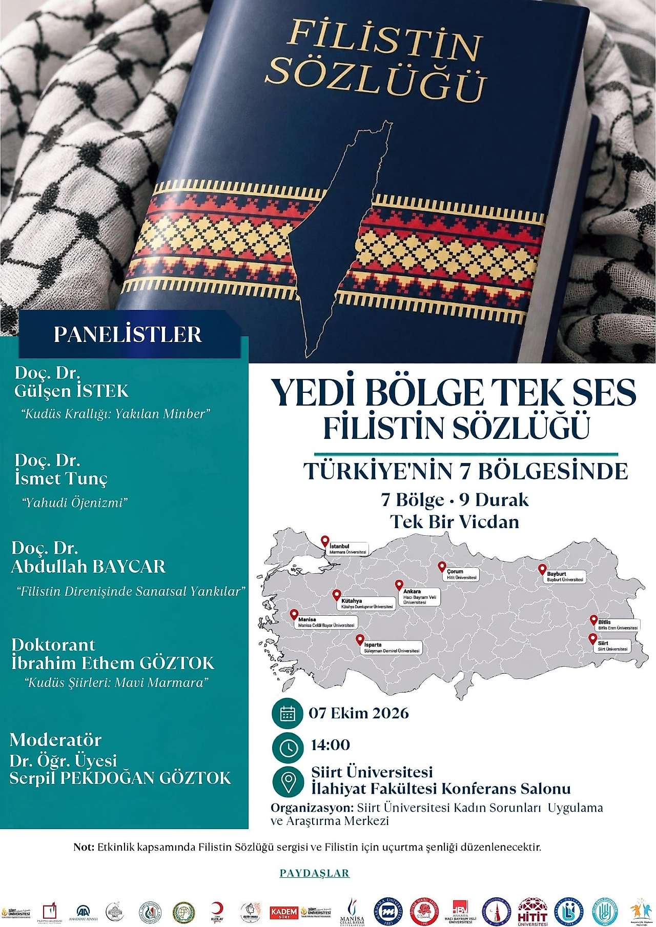 Siirt'te ''Yedi Bölge Tek Ses: Filistin Sözlüğü'' programı düzenlenecek