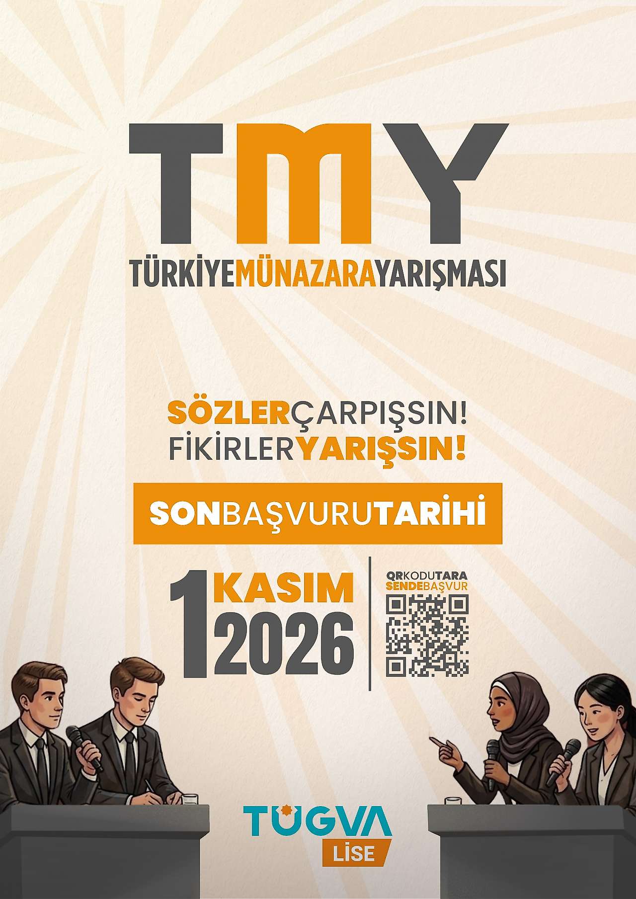 TÜGVA'dan Lise Öğrencilerine Türkiye Münazara Yarışması Daveti