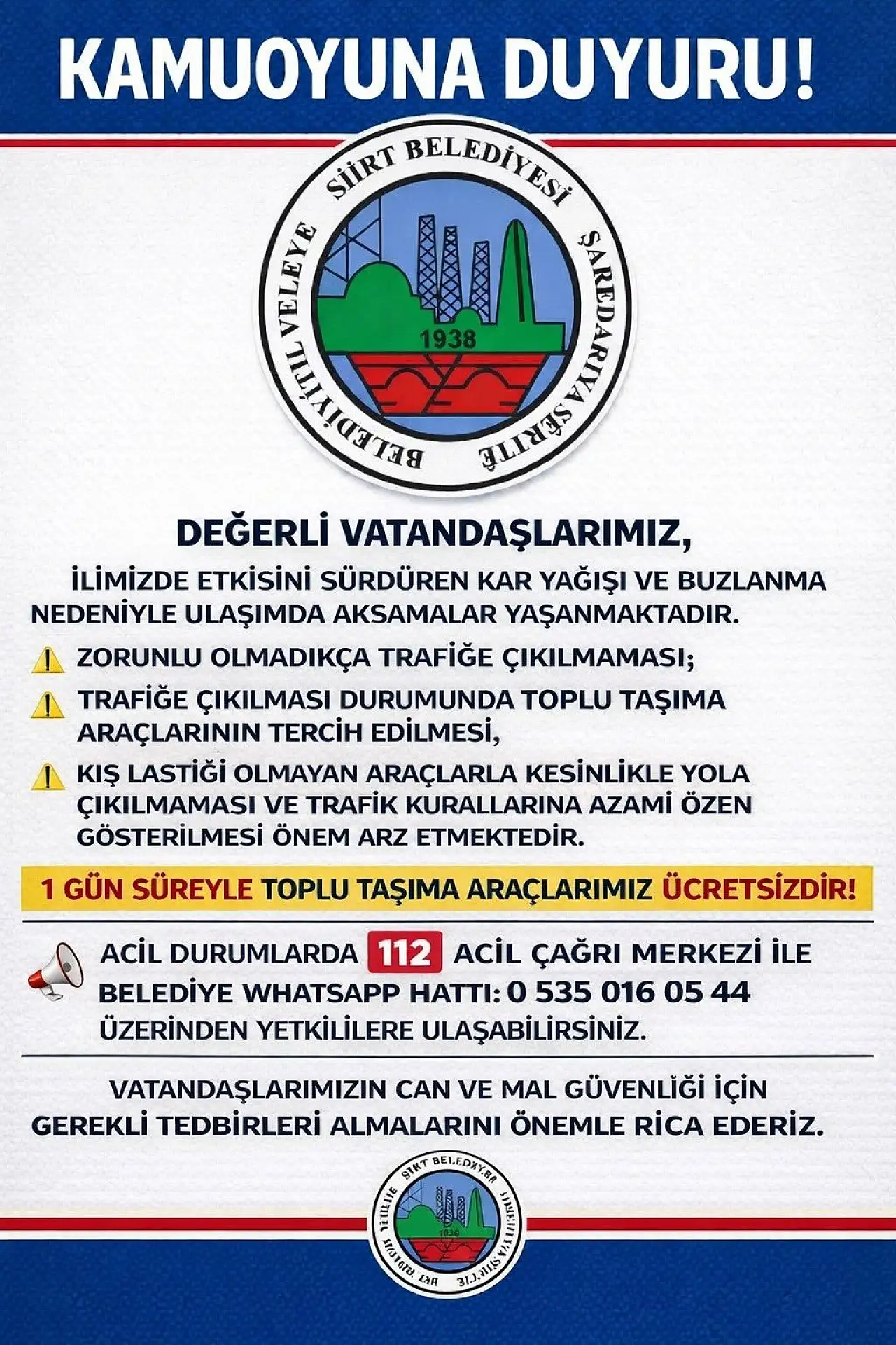 Siirt'te Kar Yağışı Nedeniyle Özel Eğitim Kurumları ve Kreşler 1 Günlük Tatil Edildi