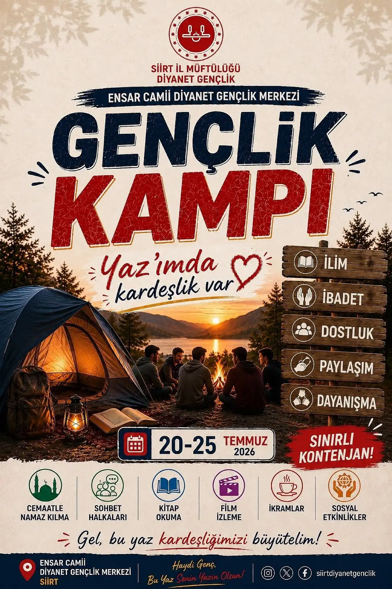 Siirt'te Gençlik Kampı İçin Başvurular Başladı