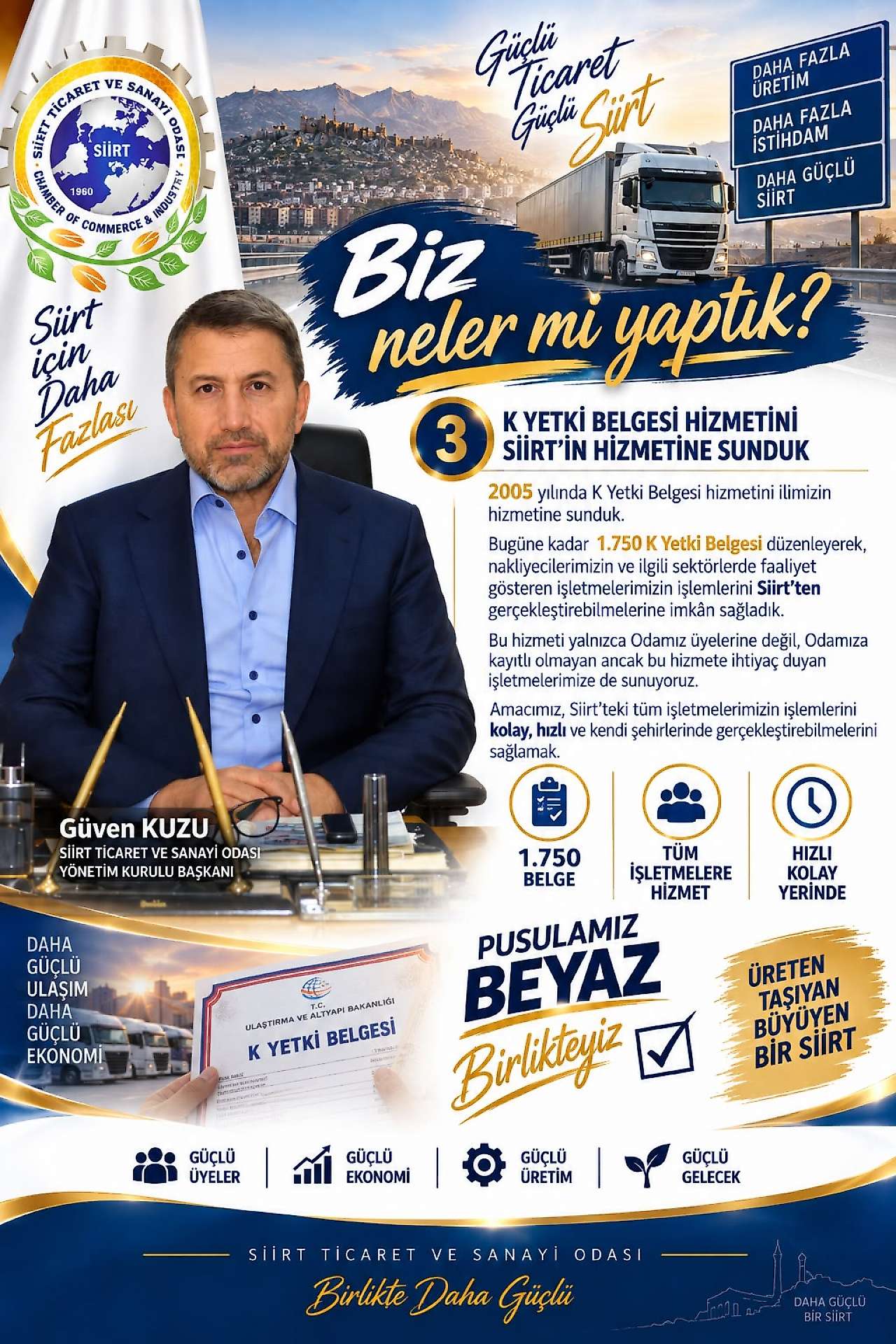 Güven Kuzu: Biz Neler mi Yaptık? Diyerek Siirt TSO'da Projelerini Anlattı