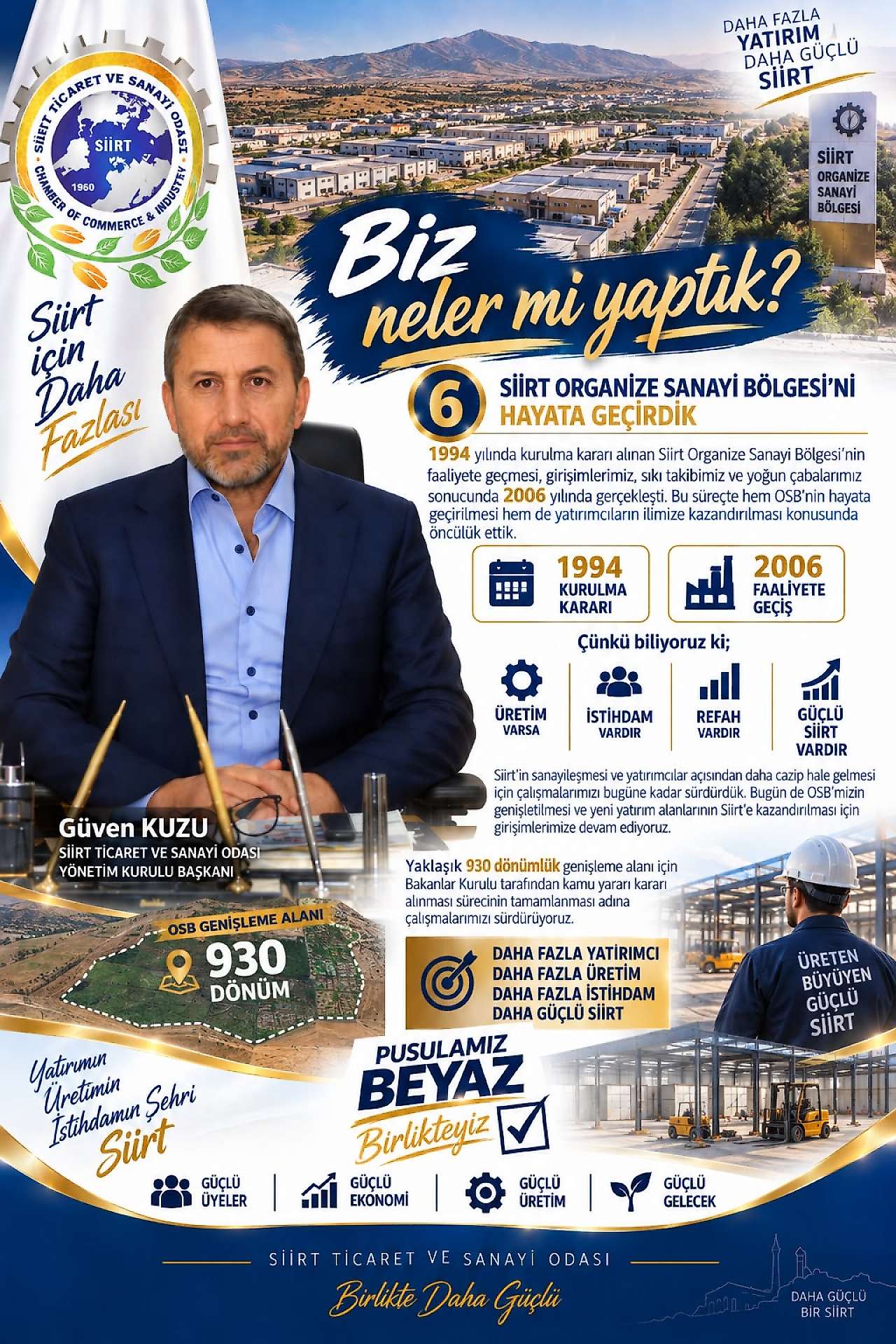 Güven Kuzu: Biz Neler mi Yaptık? Diyerek Siirt TSO'da Projelerini Anlattı