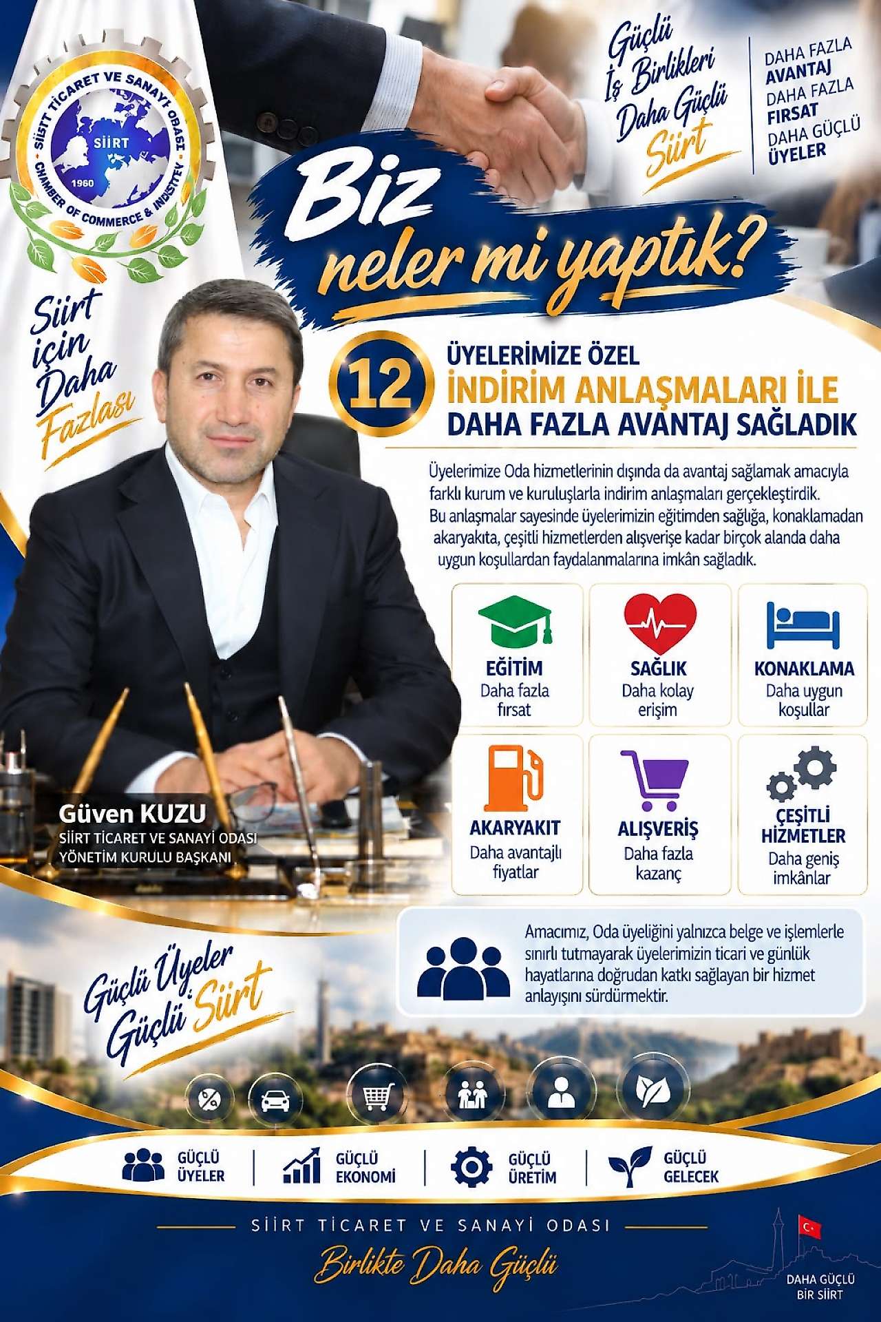 Siirt TSO Başkanı Güven Kuzu, Siirt Ekonomisini Güçlendiren Projeleri Kamuoyuna Duyurdu