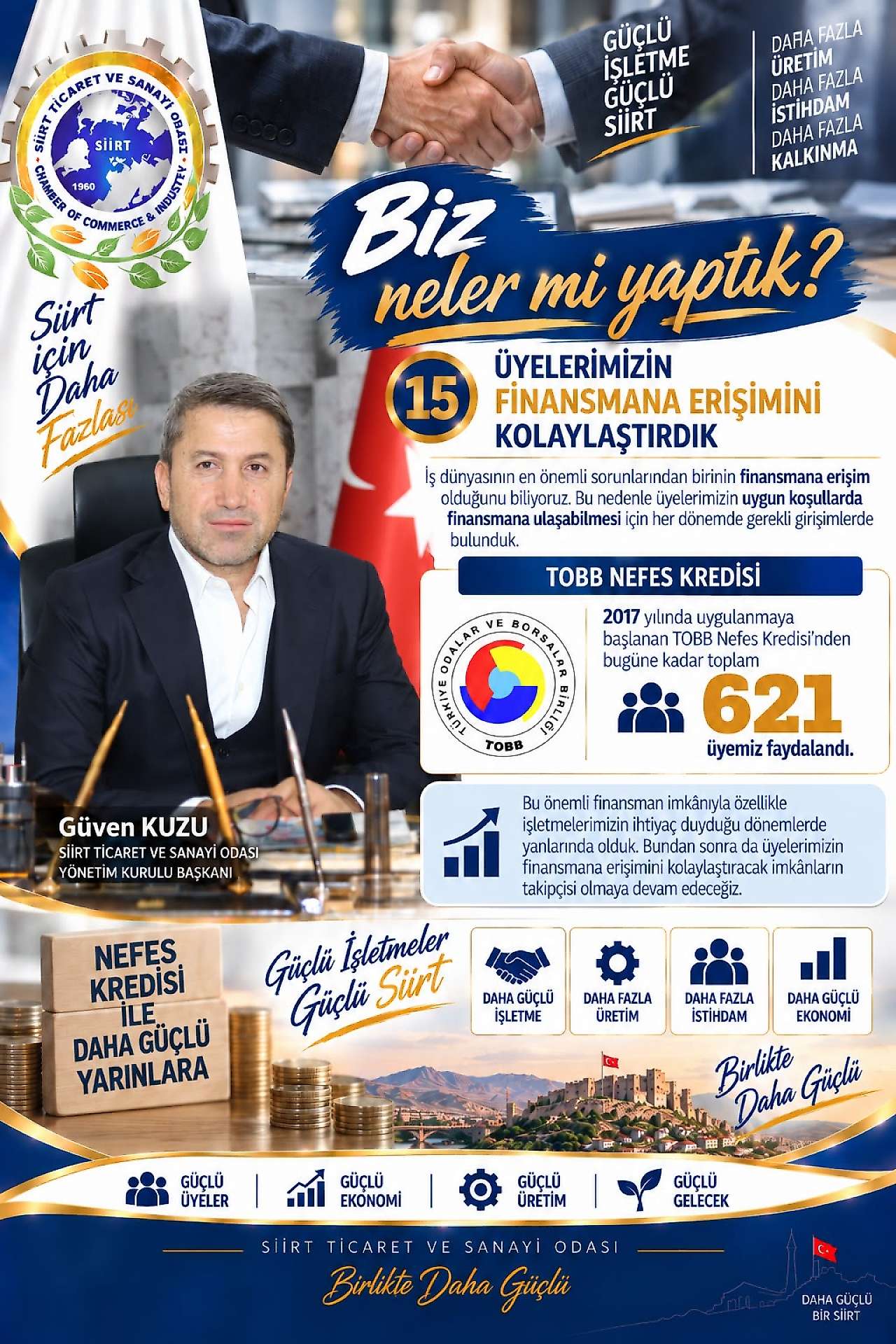Siirt TSO Başkanı Güven Kuzu, Siirt Ekonomisini Güçlendiren Projeleri Kamuoyuna Duyurdu