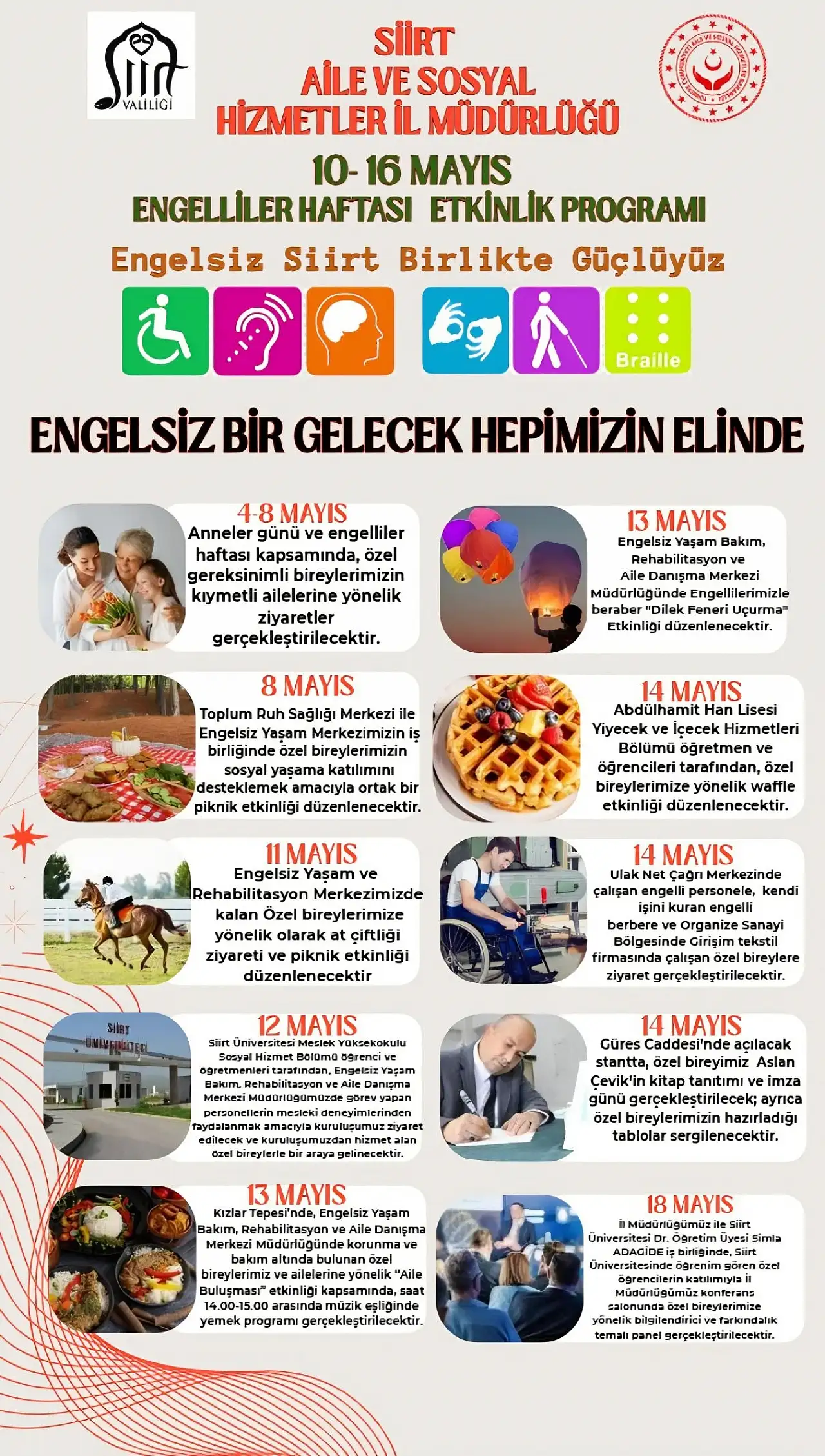 Siirt'te Engelliler Haftası Boyunca Farkındalık Etkinlikleri Düzenlenecek