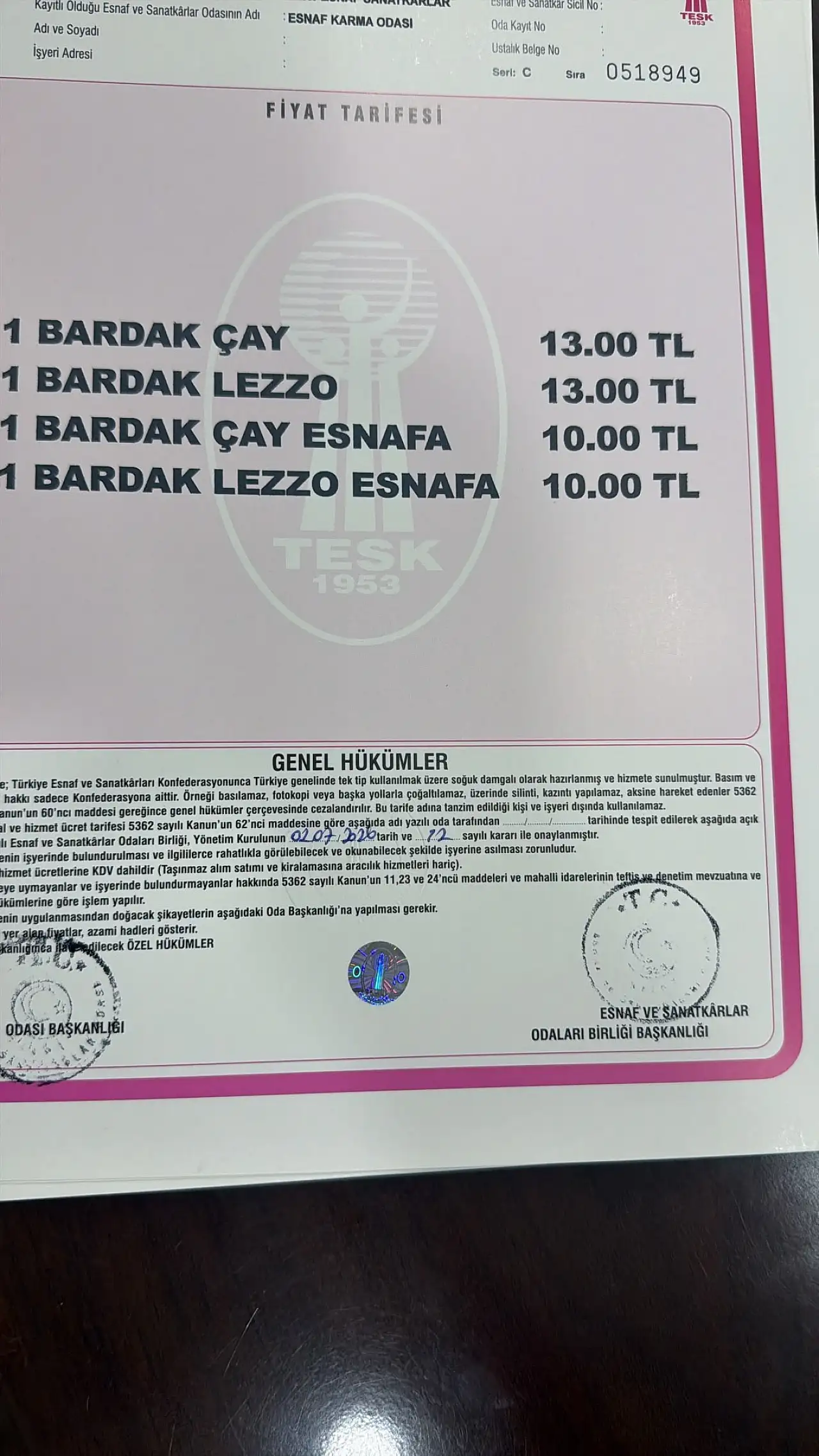 Siirt'te Çay ve Suya Zam Geldi