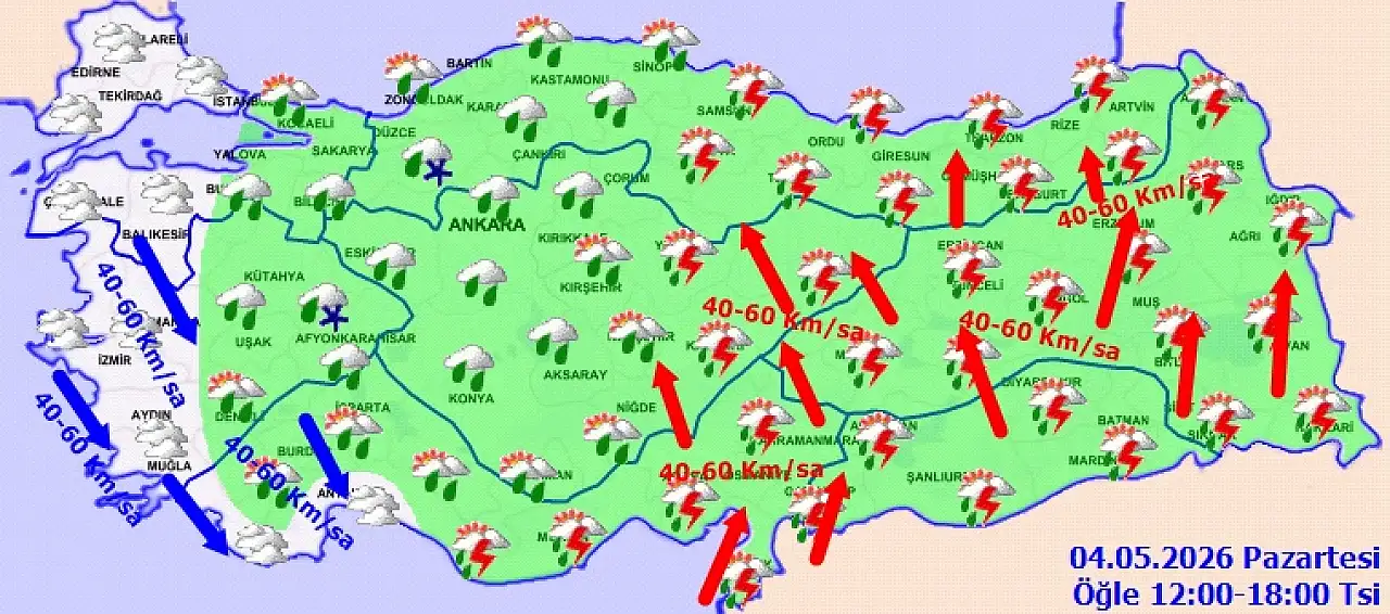 Siirt'te Bugün Hava Nasıl Olacak? Kuvvetli Yağış ve Rüzgar Uyarısı