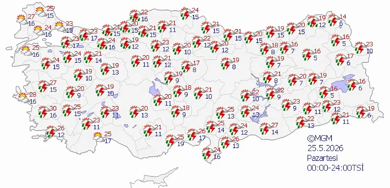 Siirt İçin 5 Günlük Hava Durumu: Gök Gürültüsü ve Sağanak Kapıda