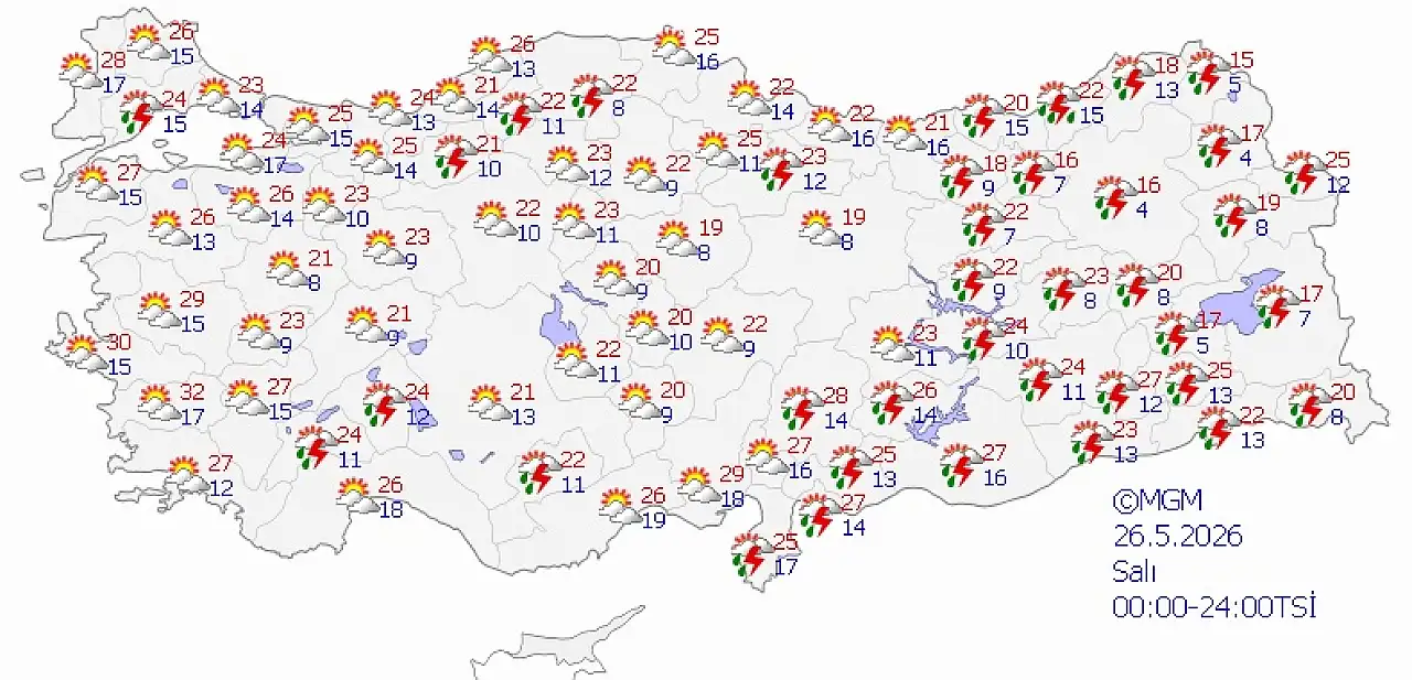 Siirt İçin 5 Günlük Hava Durumu: Gök Gürültüsü ve Sağanak Kapıda