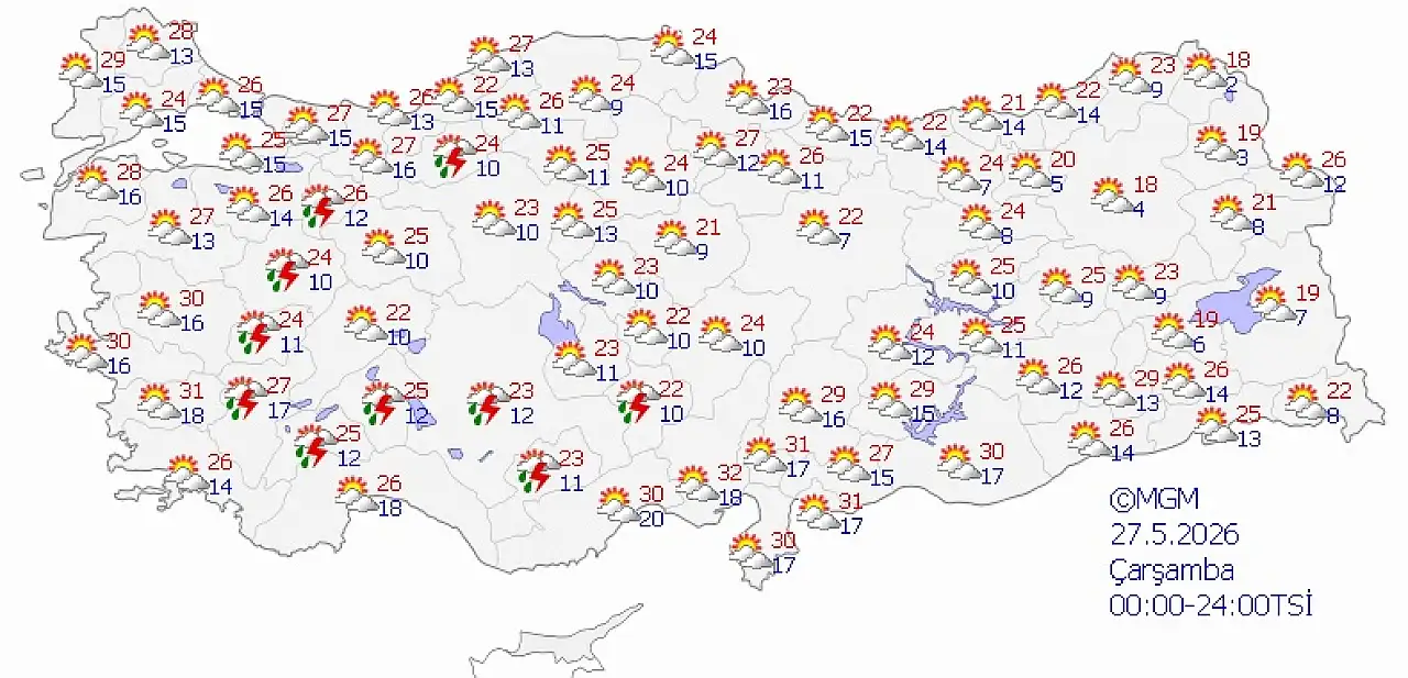 Siirt İçin 5 Günlük Hava Durumu: Gök Gürültüsü ve Sağanak Kapıda