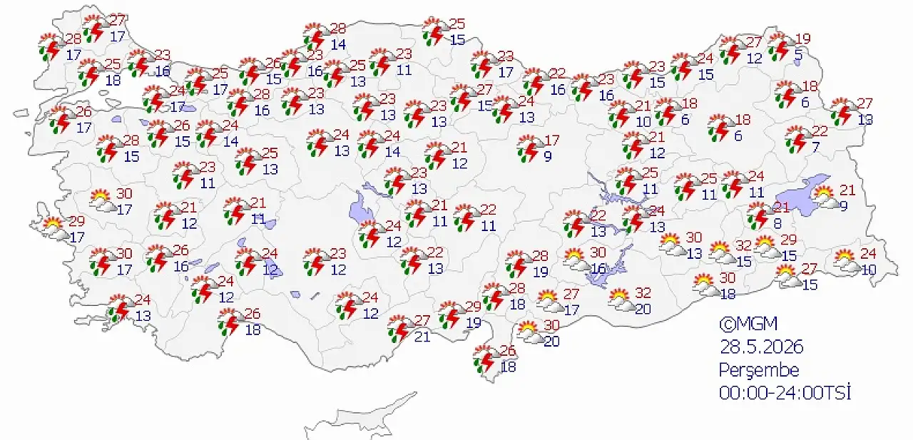 Siirt İçin 5 Günlük Hava Durumu: Gök Gürültüsü ve Sağanak Kapıda