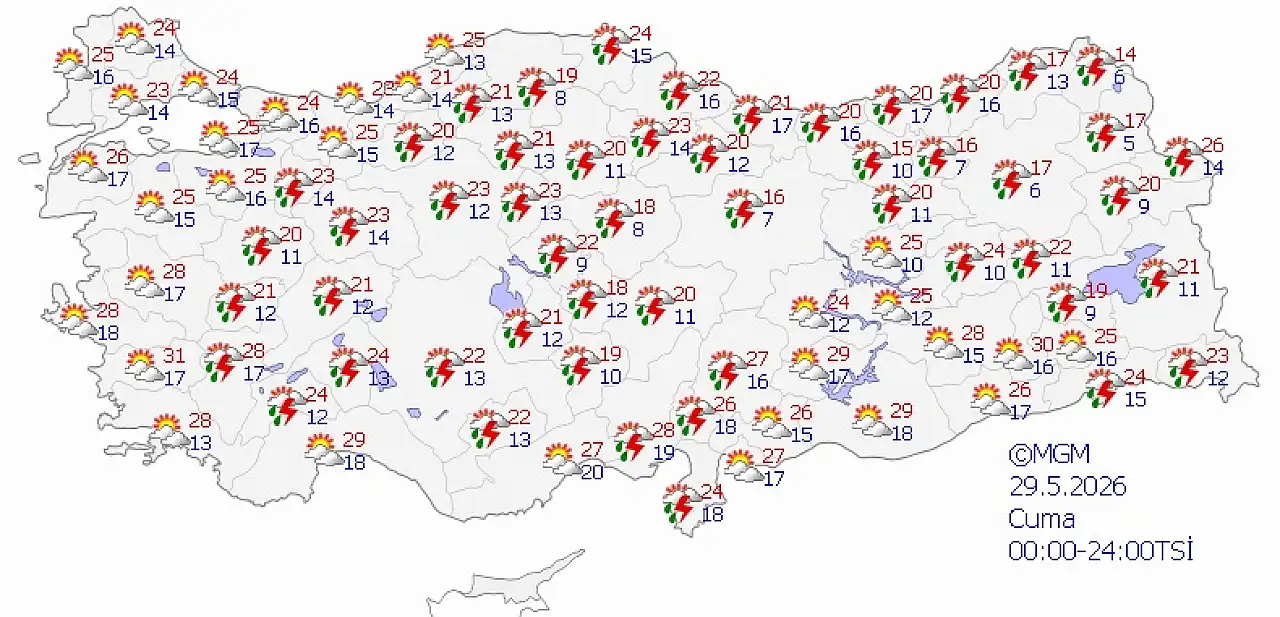 Siirt İçin 5 Günlük Hava Durumu: Gök Gürültüsü ve Sağanak Kapıda