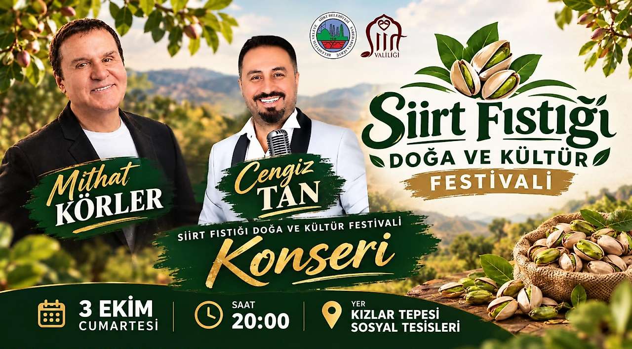 Siirt Fıstığı Doğa ve Kültür Festivali 3 Ekim'de başlıyor