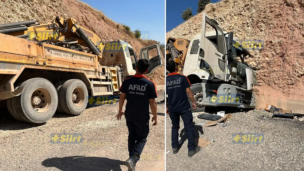 Siirt'te Freni Patlayan Vinç Kayalıklara Çarptı: 1'i Ağır 2 Yaralı