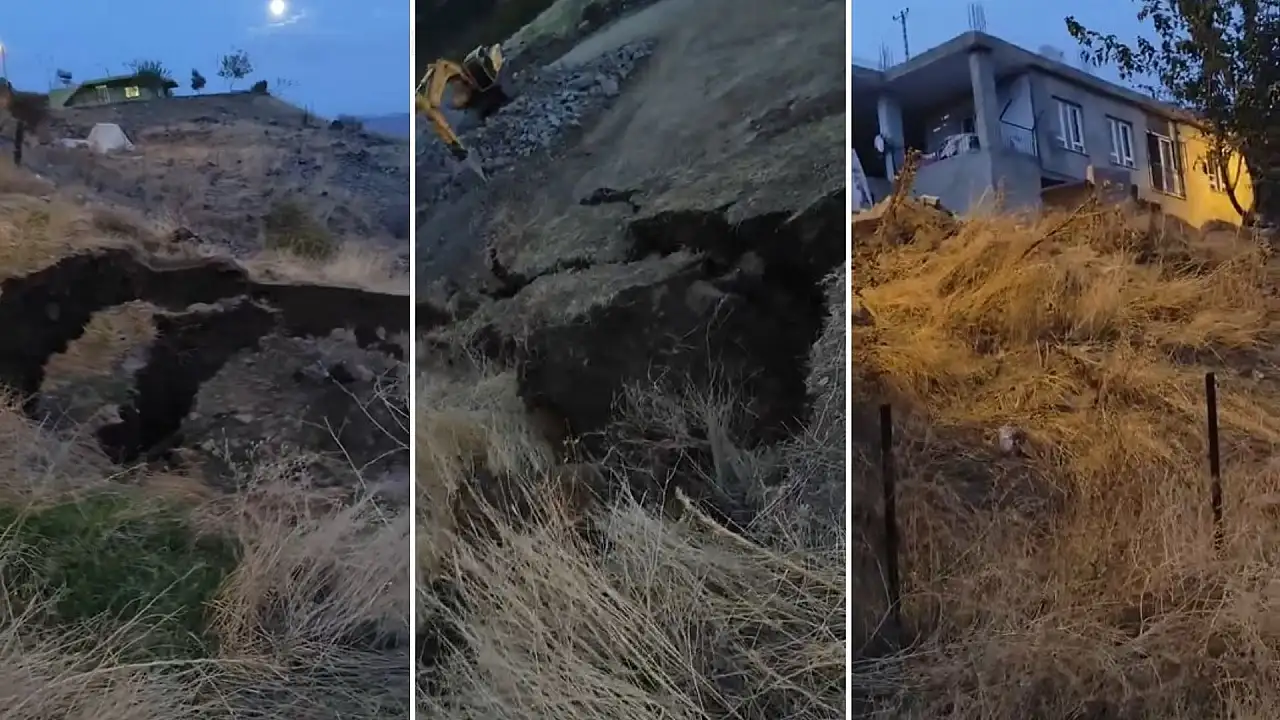 Siirt'in O İlçesinde Toprak Kayması Endişe Yarattı! Vatandaşlar Korku İçinde!