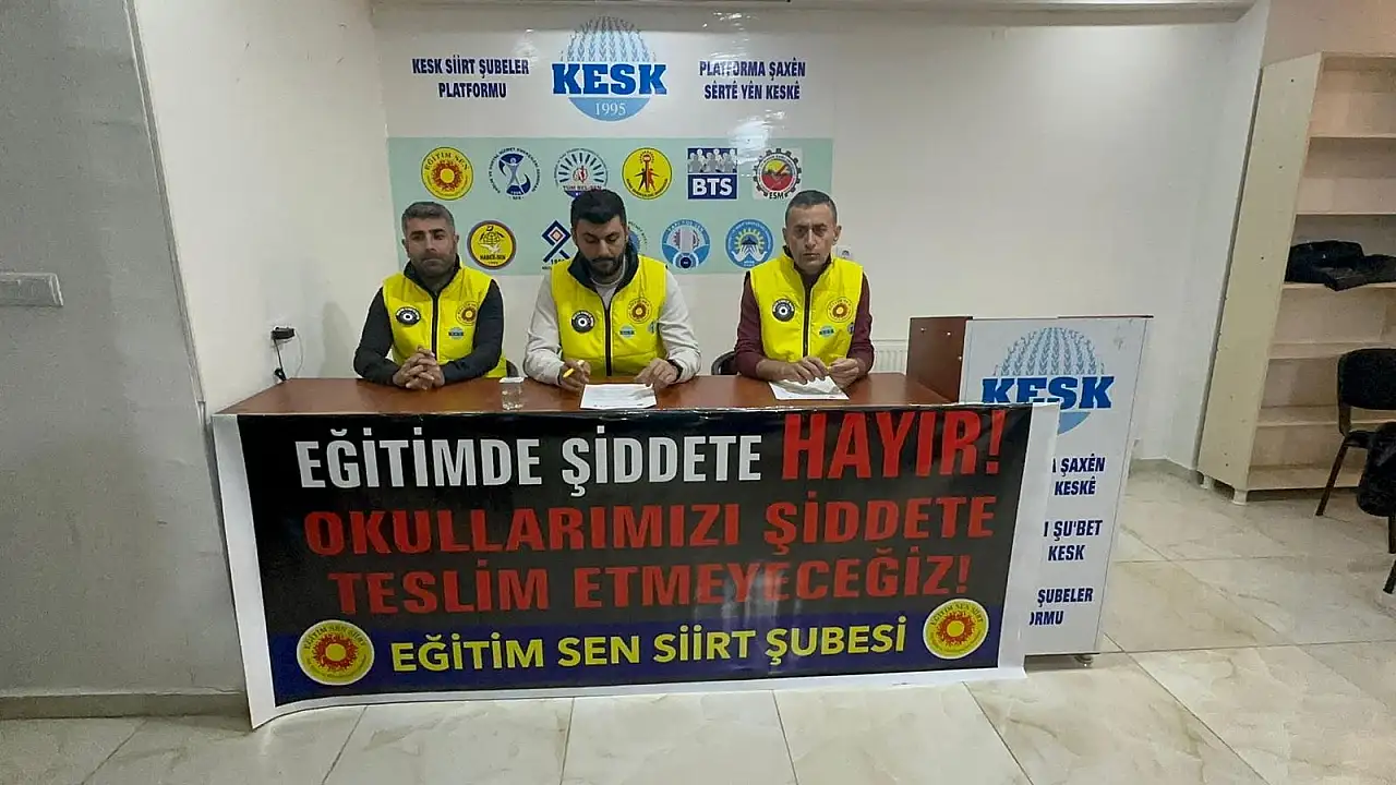 Eğitim Sen Siirt Şubesi'nden Siverek'teki okul saldırısına kınama