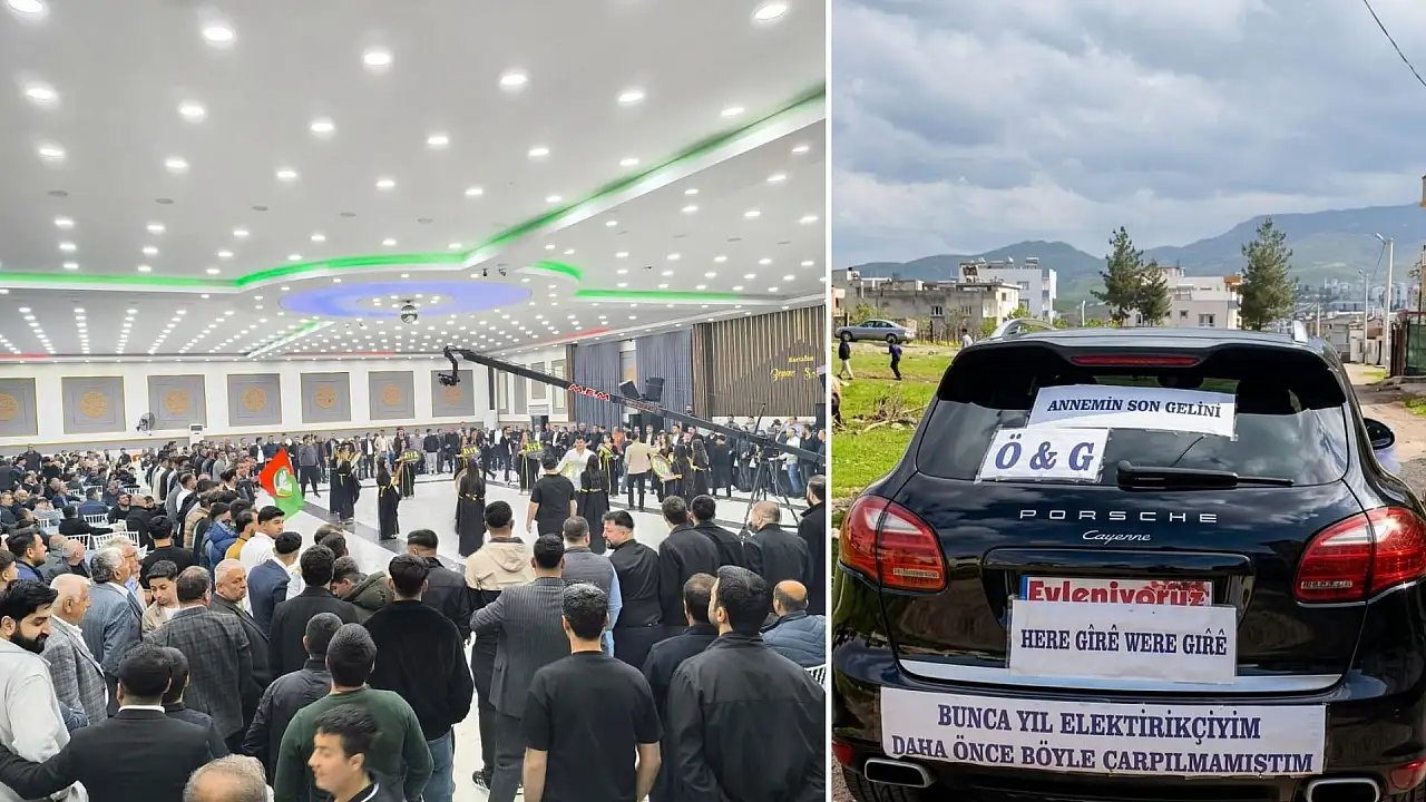 Siirt'te Genç Çiftin Düğününde Esprili Detaylar