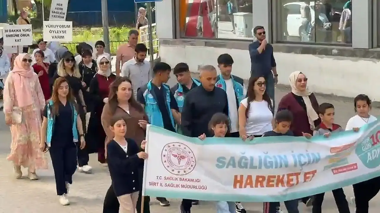 Siirt'te Sağlıklı Yaşam İçin Anlamlı Yürüyüş: 'Sağlığın İçin Hareket Et'