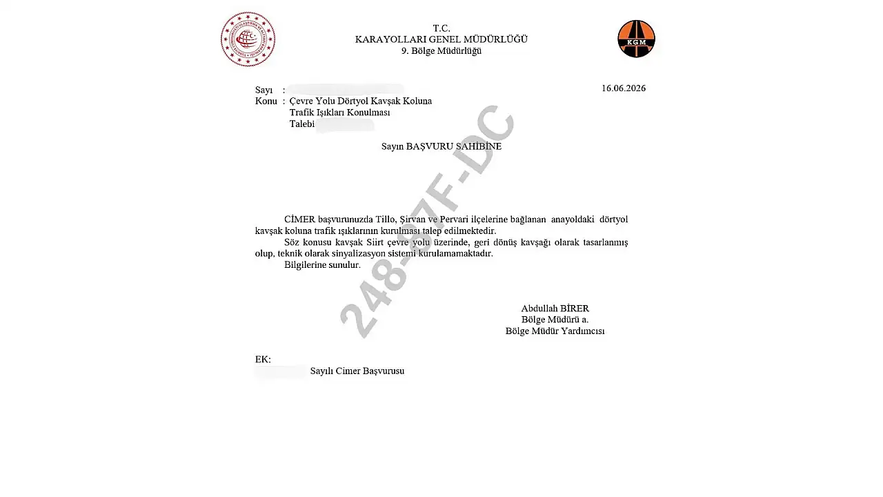 Siirt'te Sürekli Kaza Olan Yere Işık Talebine Karayollarından Ret: 'Teknik Olarak İmkansız'