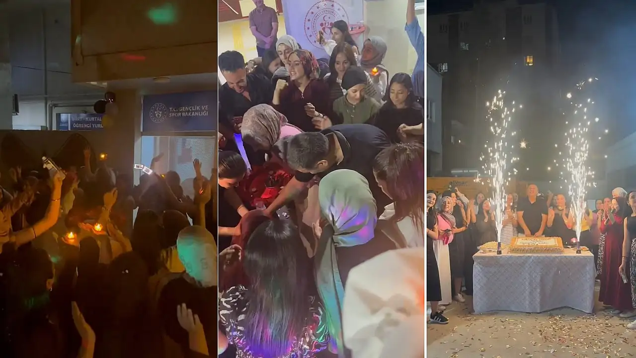 Siirt Kurtalan Öğrenci Yurdu'nda mezuniyet kınası coşkusu