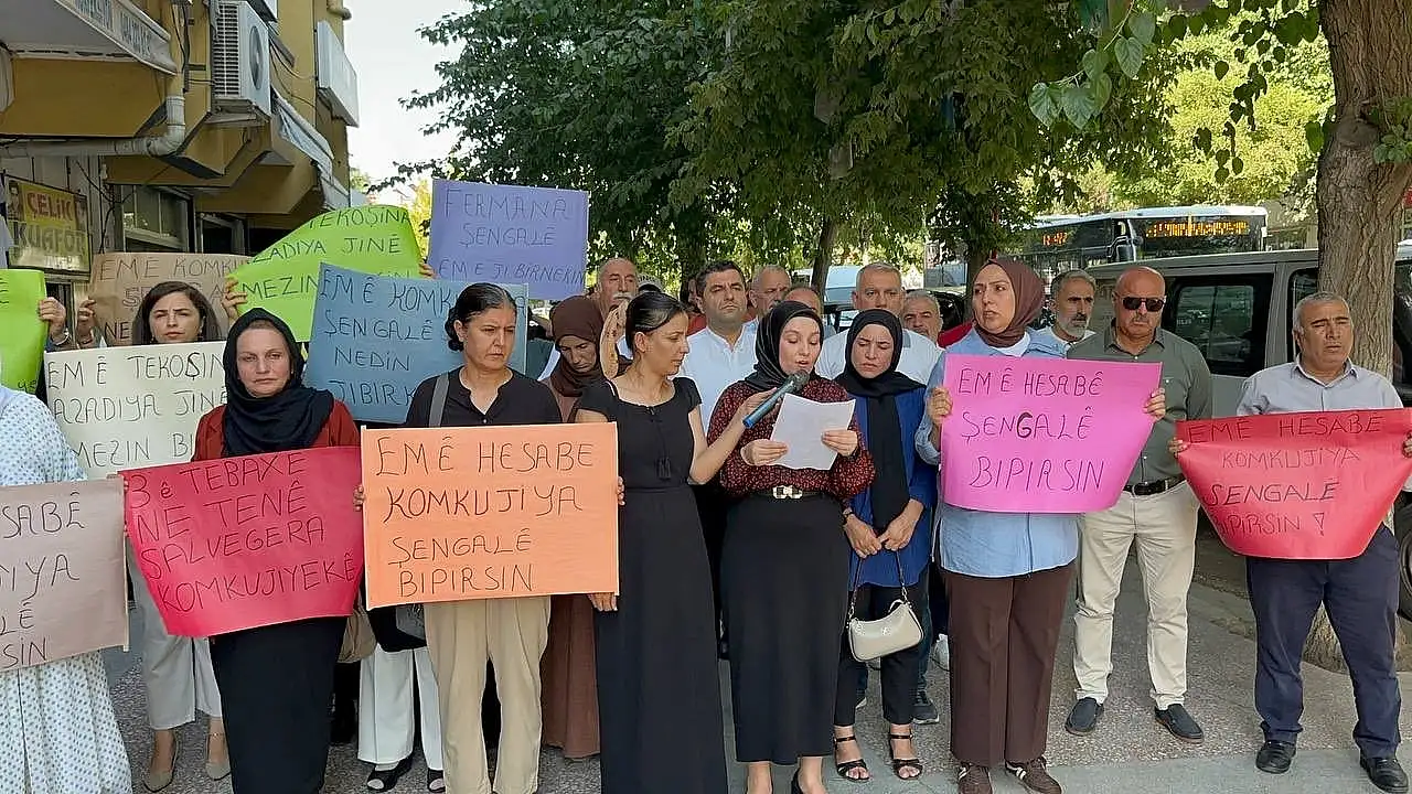 Siirt'te Şengal Katliamının 12'nci Yılında Basın Açıklaması